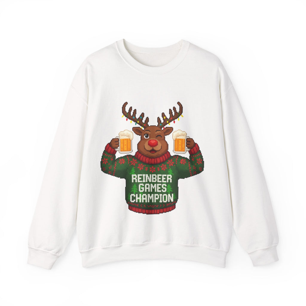 Ugly Xmas Jumper Sweatshirt — "Reinbeer Games Champion" Christmas Crewneck