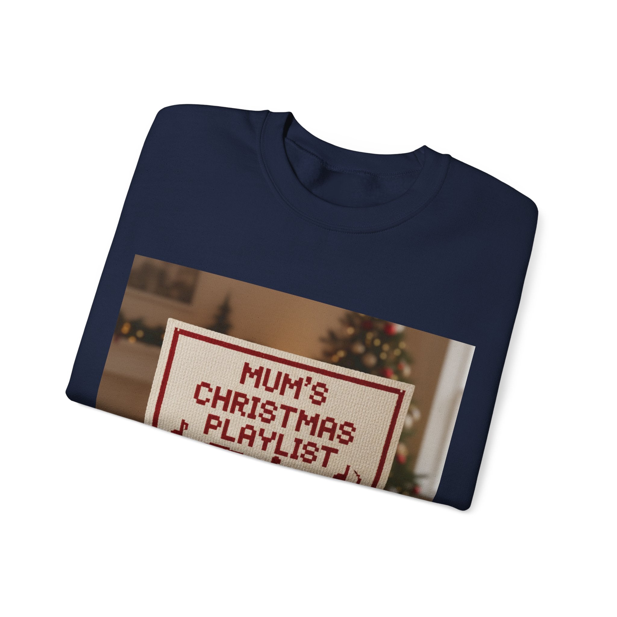 Christmas Playlist Sweatshirt — "Mum's Christmas Playlist On Repeat" Crewneck