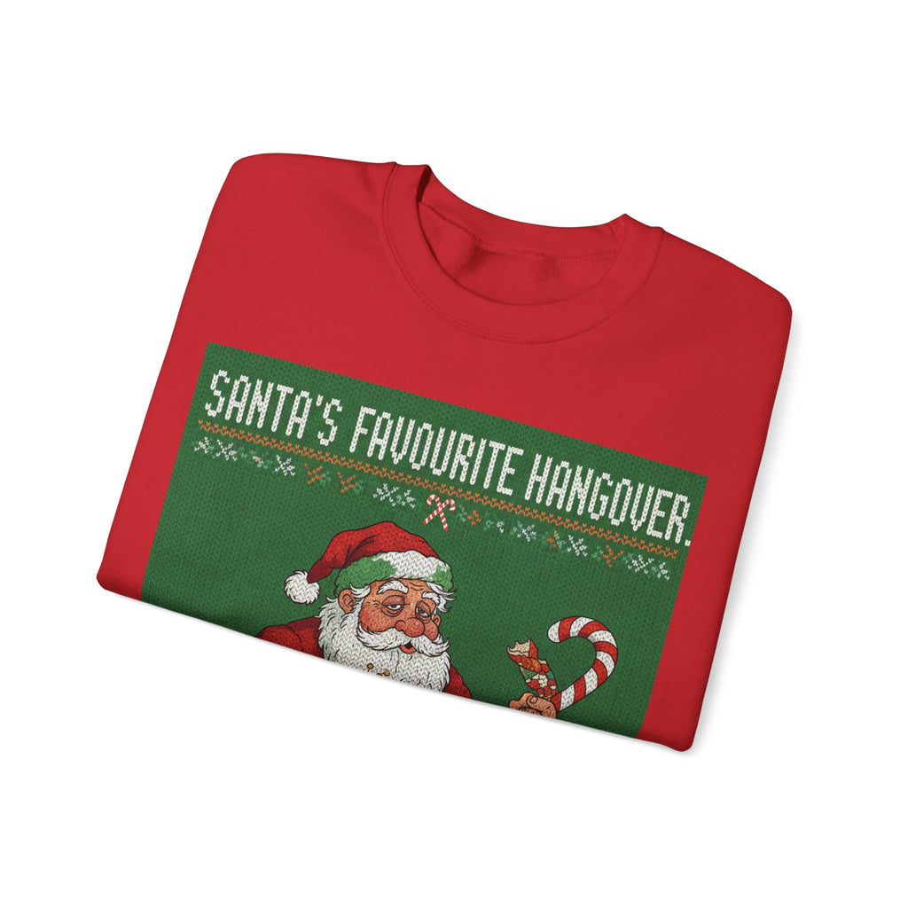Ugly Xmas Jumper Sweatshirt — "Santas Favourite Hangover" Christmas Crewneck