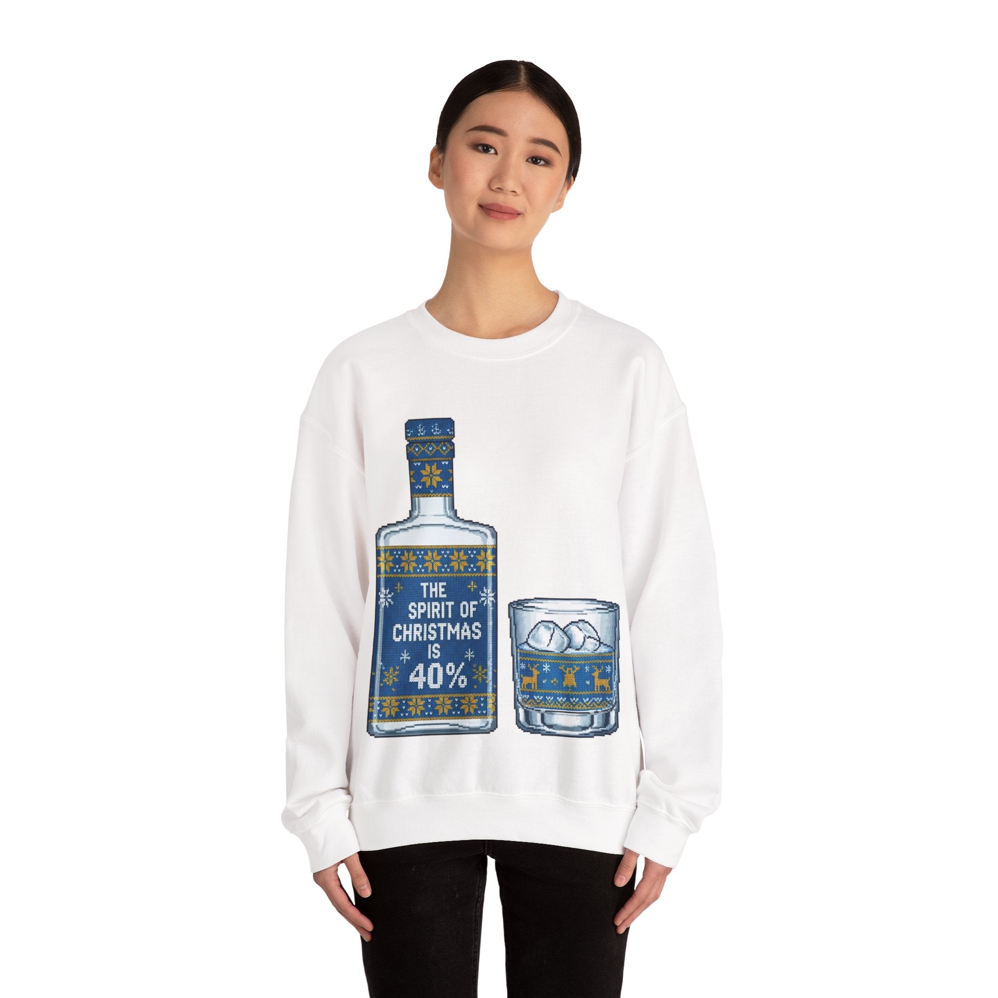 Ugly Xmas Jumper Sweatshirt — "40% Spirit of Christmas" Christmas Crewneck