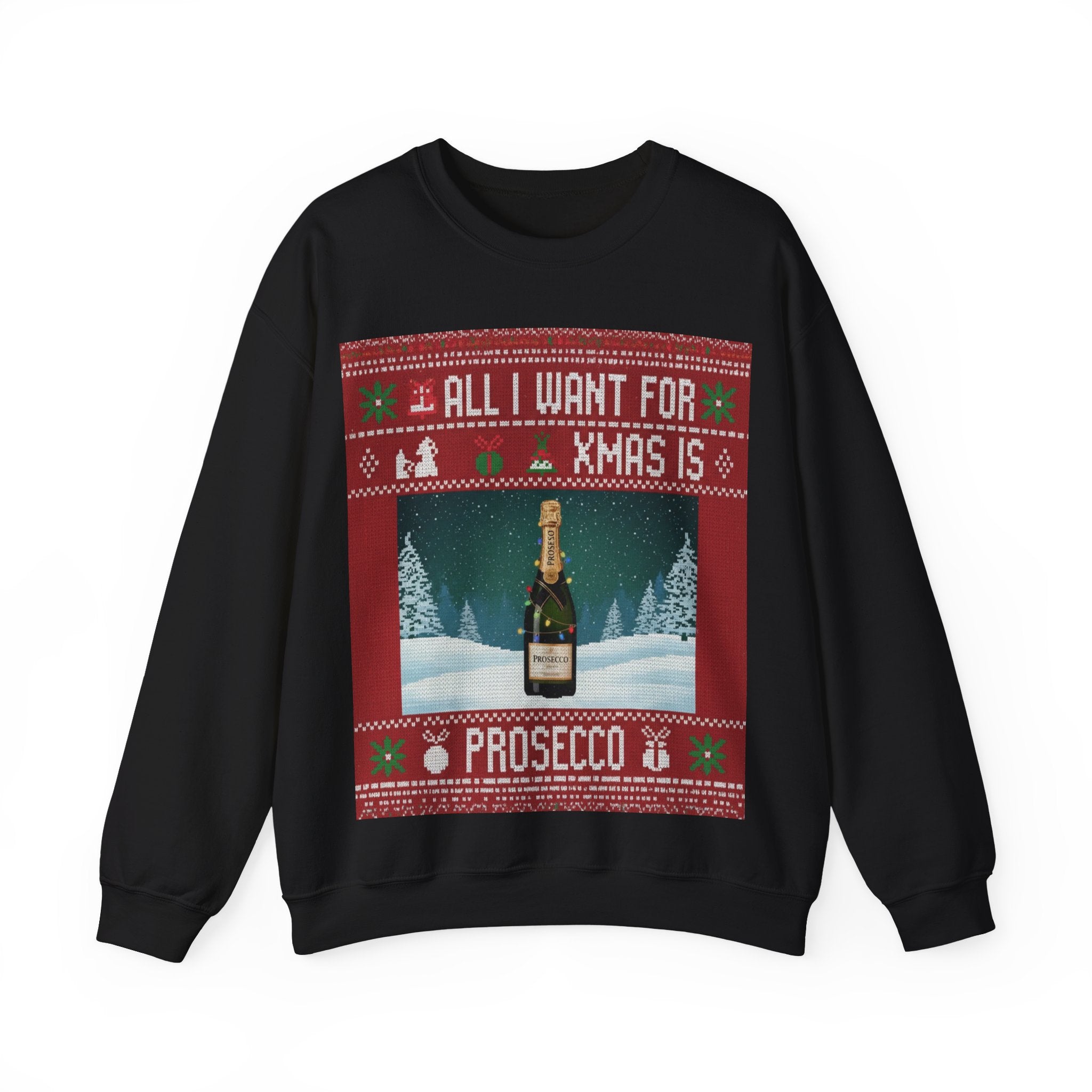 Ugly Xmas Jumper Sweatshirt — "All I want for Xmas is" Christmas Crewneck