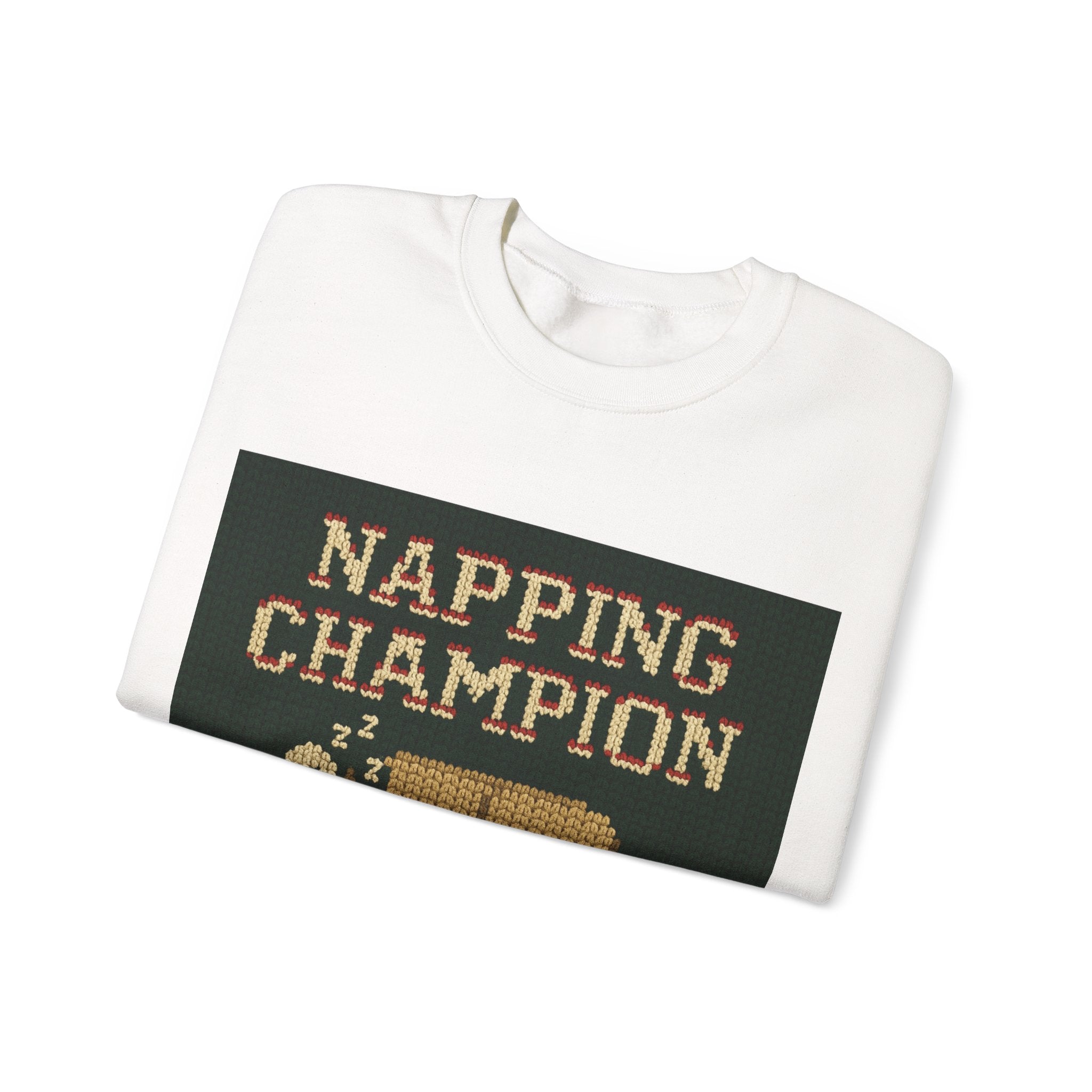 Ugly Xmas Jumper Sweatshirt — "Napping Champion since 1997" Christmas Crewneck
