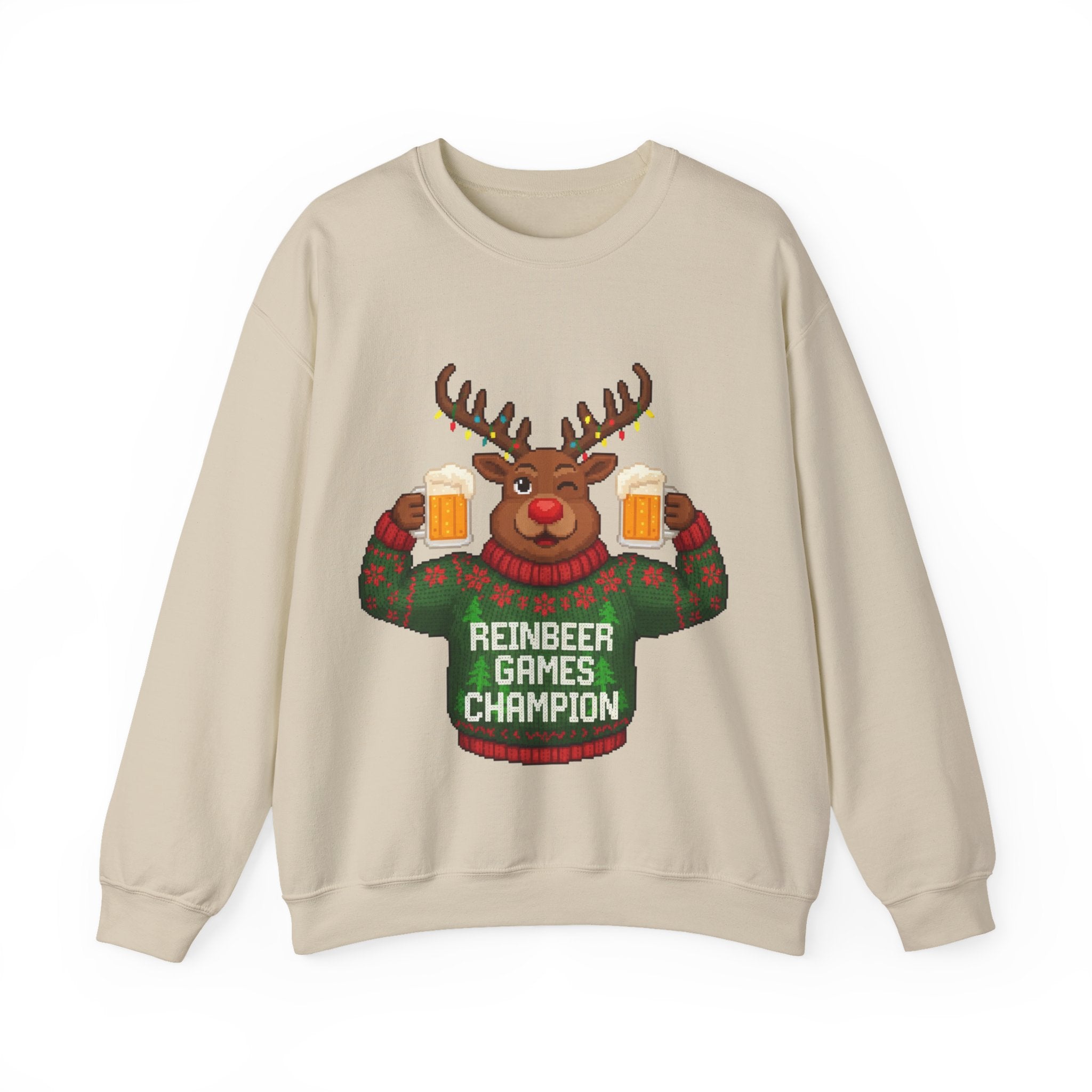 Ugly Xmas Jumper Sweatshirt — "Reinbeer Games Champion" Christmas Crewneck