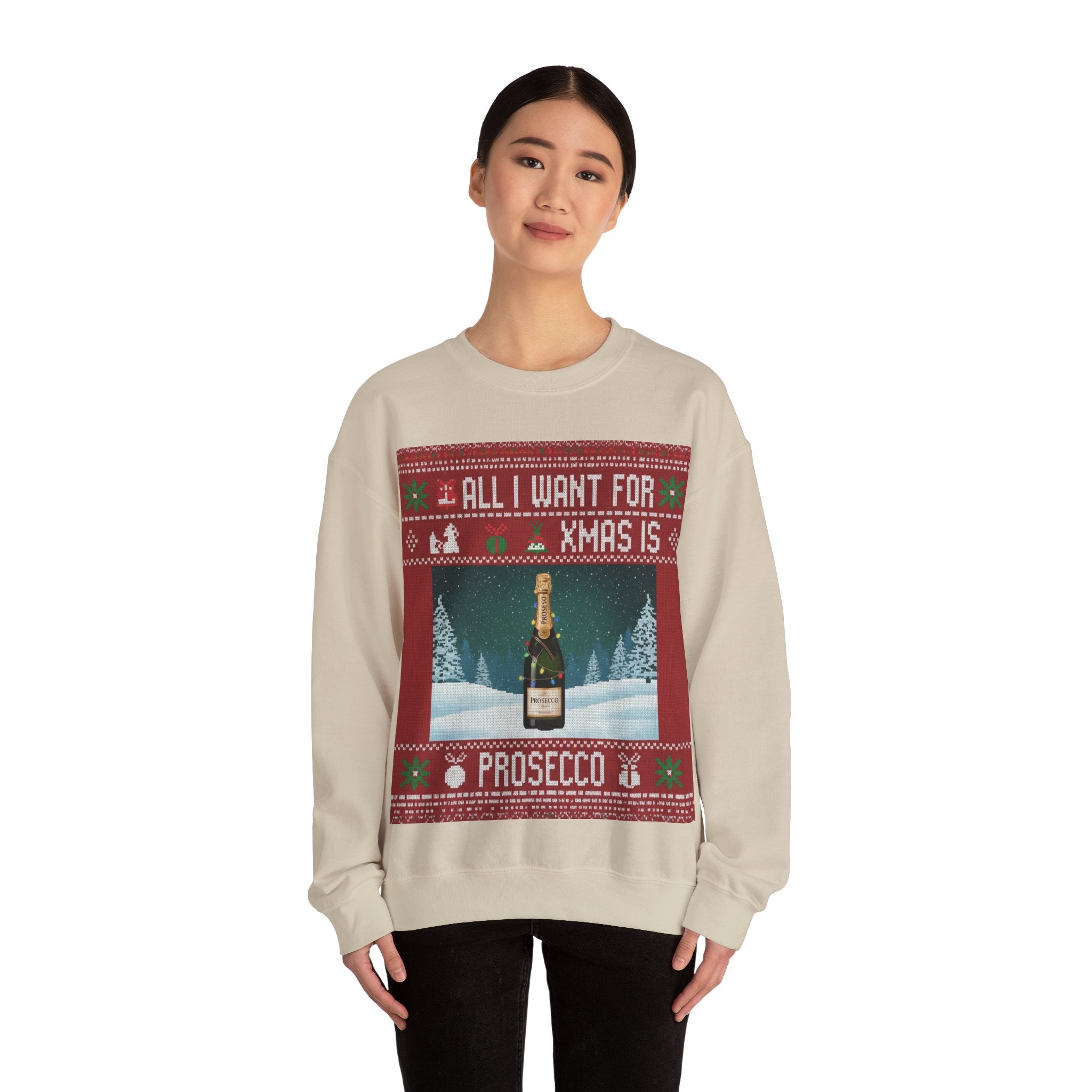 Ugly Xmas Jumper Sweatshirt — "All I want for Xmas is" Christmas Crewneck