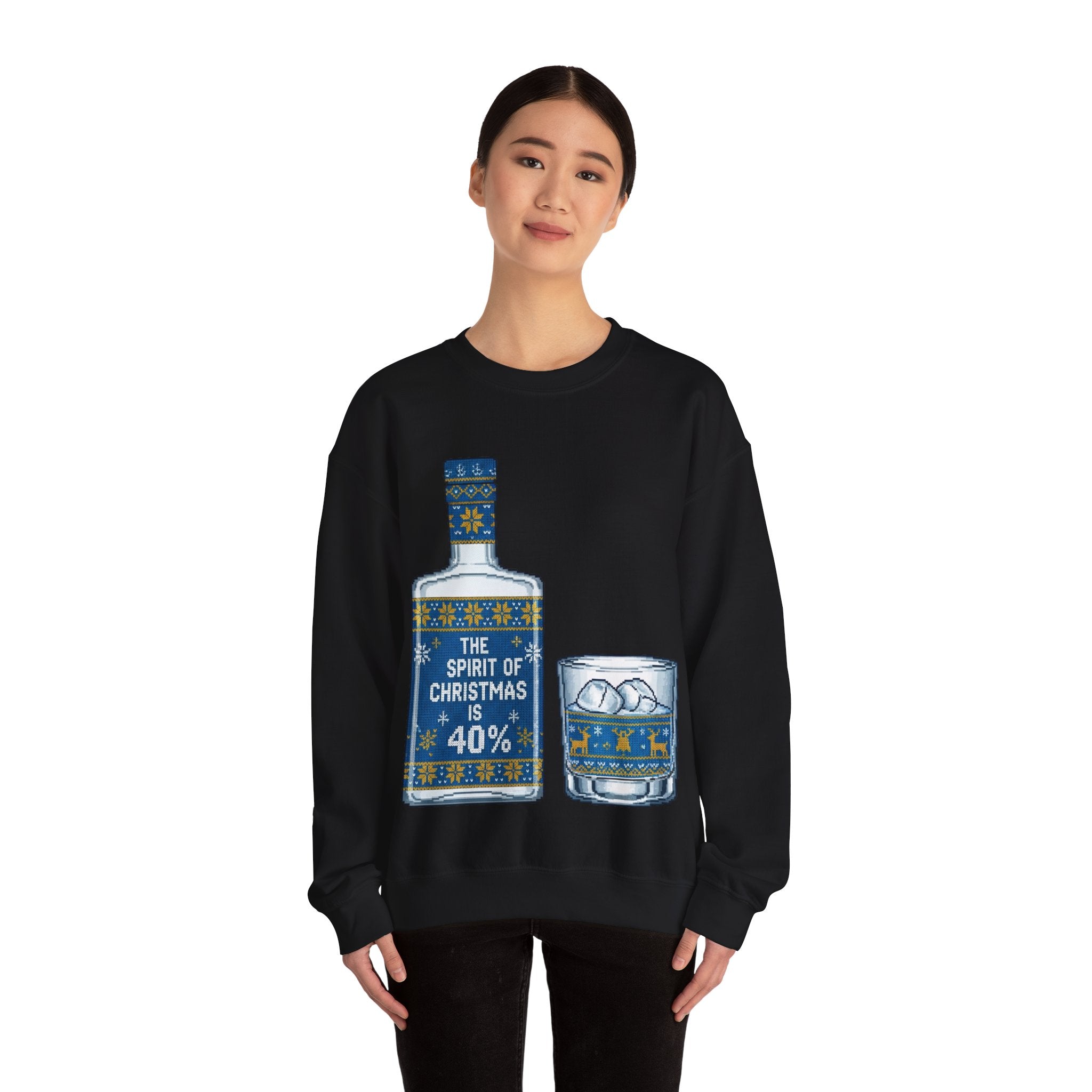 Ugly Xmas Jumper Sweatshirt — "40% Spirit of Christmas" Christmas Crewneck