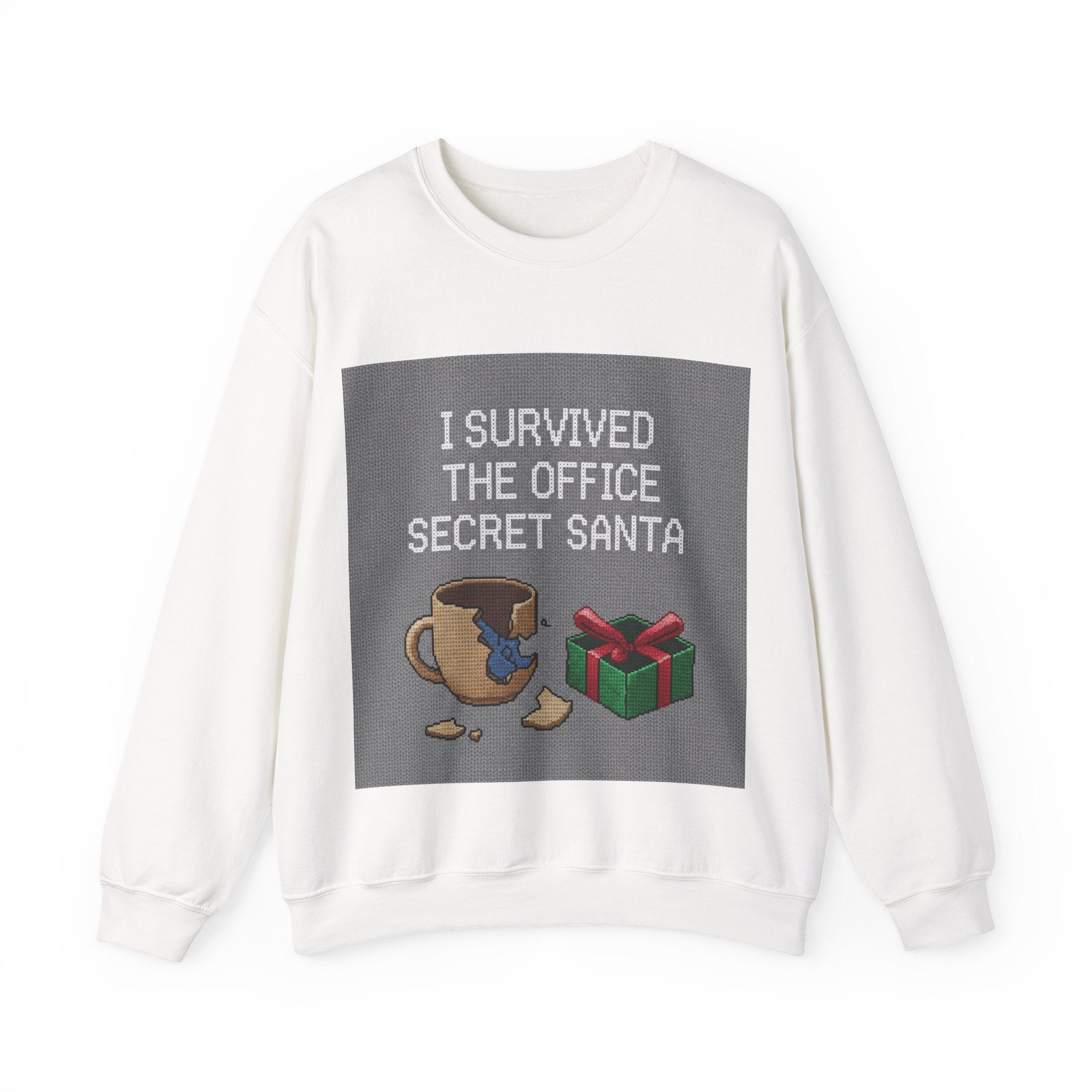 Ugly Christmas Jumper  — I Survived the Office Secret Santa Crewneck