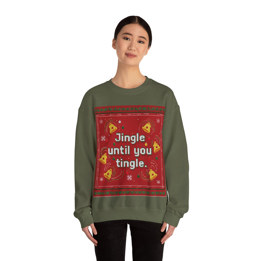 Ugly Xmas Jumper Sweatshirt — "Jingle until you" Christmas Crewneck