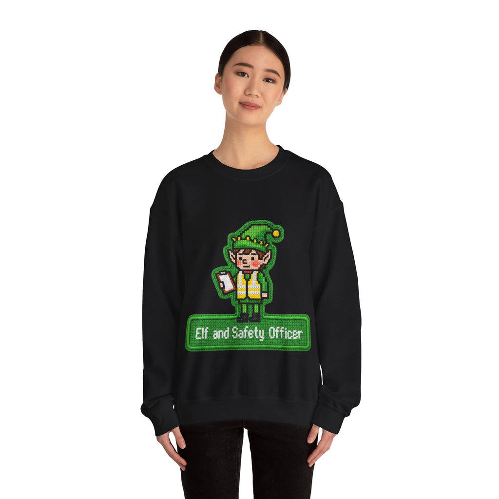 Ugly Xmas Jumper Sweatshirt — "Elf and Safety" Christmas Crewneck