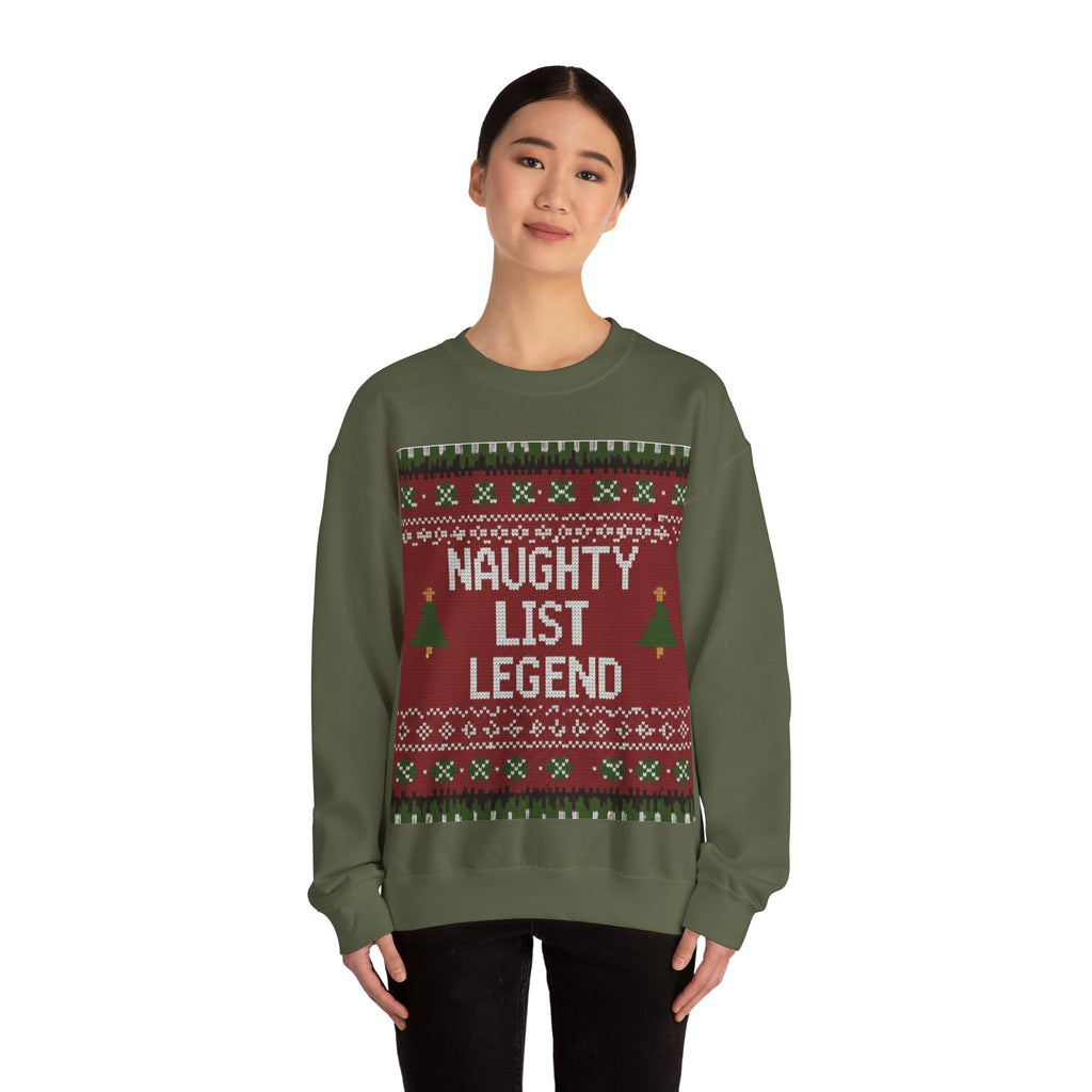 Ugly Xmas Jumper Sweatshirt — "Naughty List Legend" Christmas Crewneck