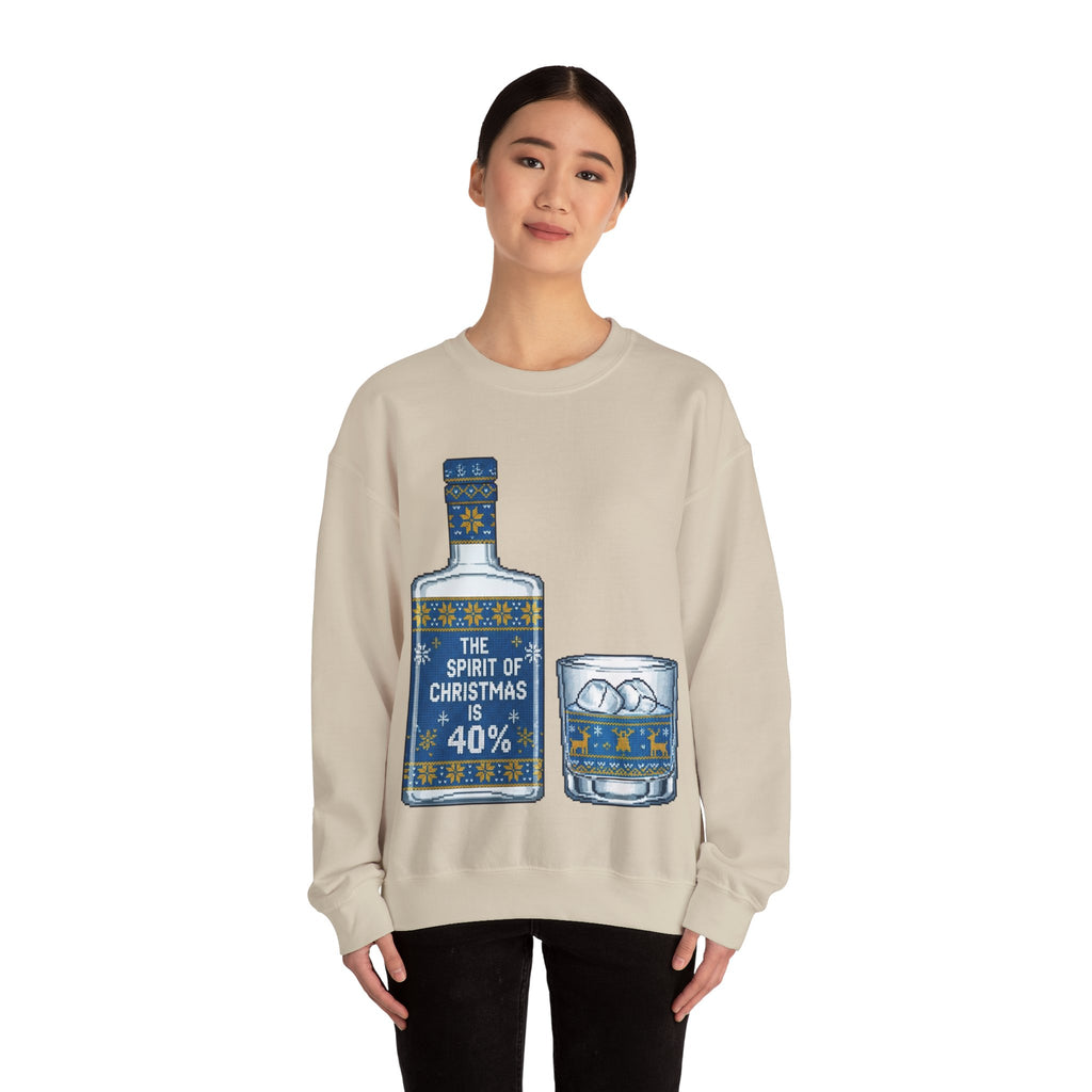 Ugly Xmas Jumper Sweatshirt — "40% Spirit of Christmas" Christmas Crewneck