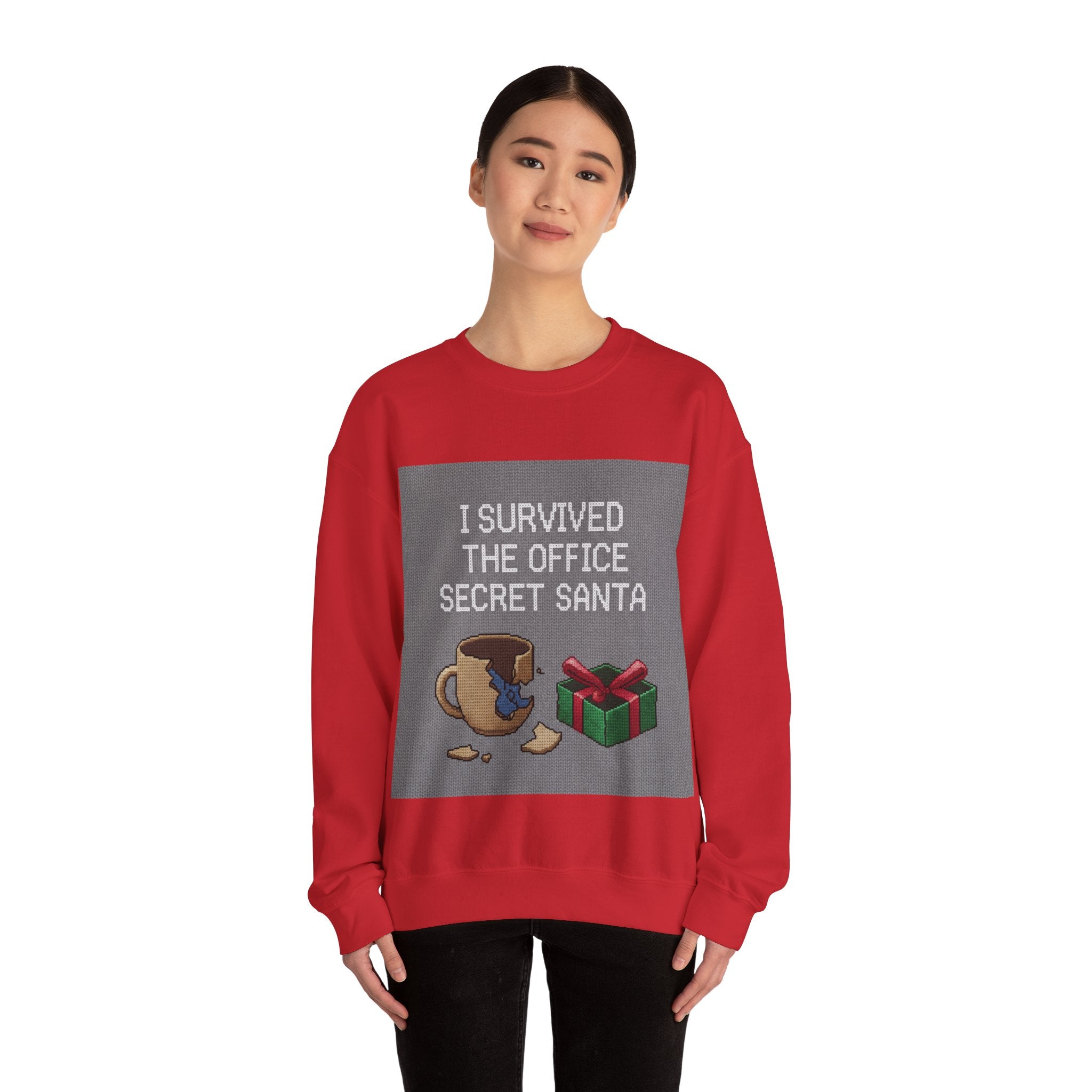 Ugly Christmas Jumper  — I Survived the Office Secret Santa Crewneck