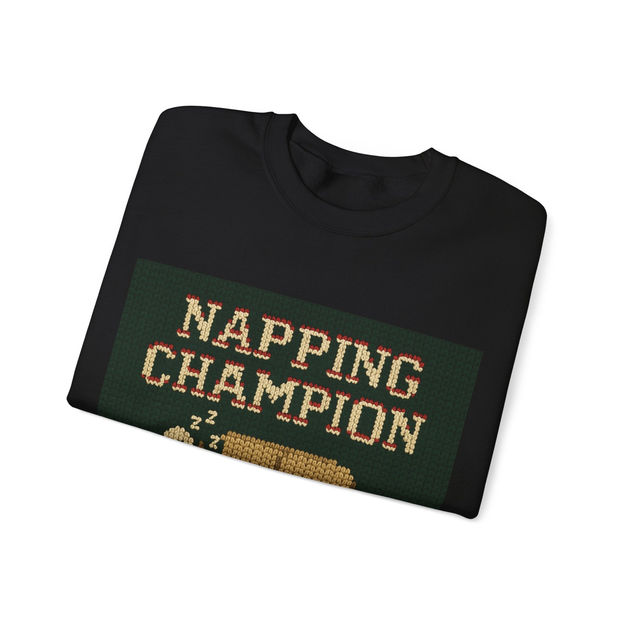 Ugly Xmas Jumper Sweatshirt — "Napping Champion since 1997" Christmas Crewneck