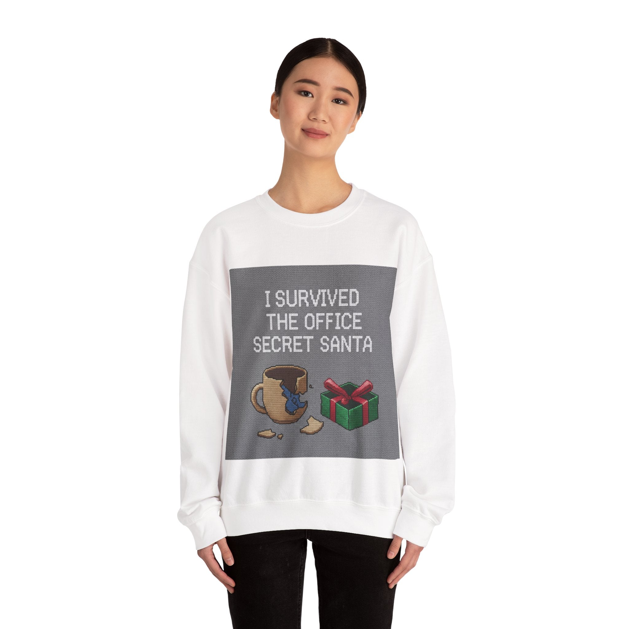 Ugly Christmas Jumper  — I Survived the Office Secret Santa Crewneck