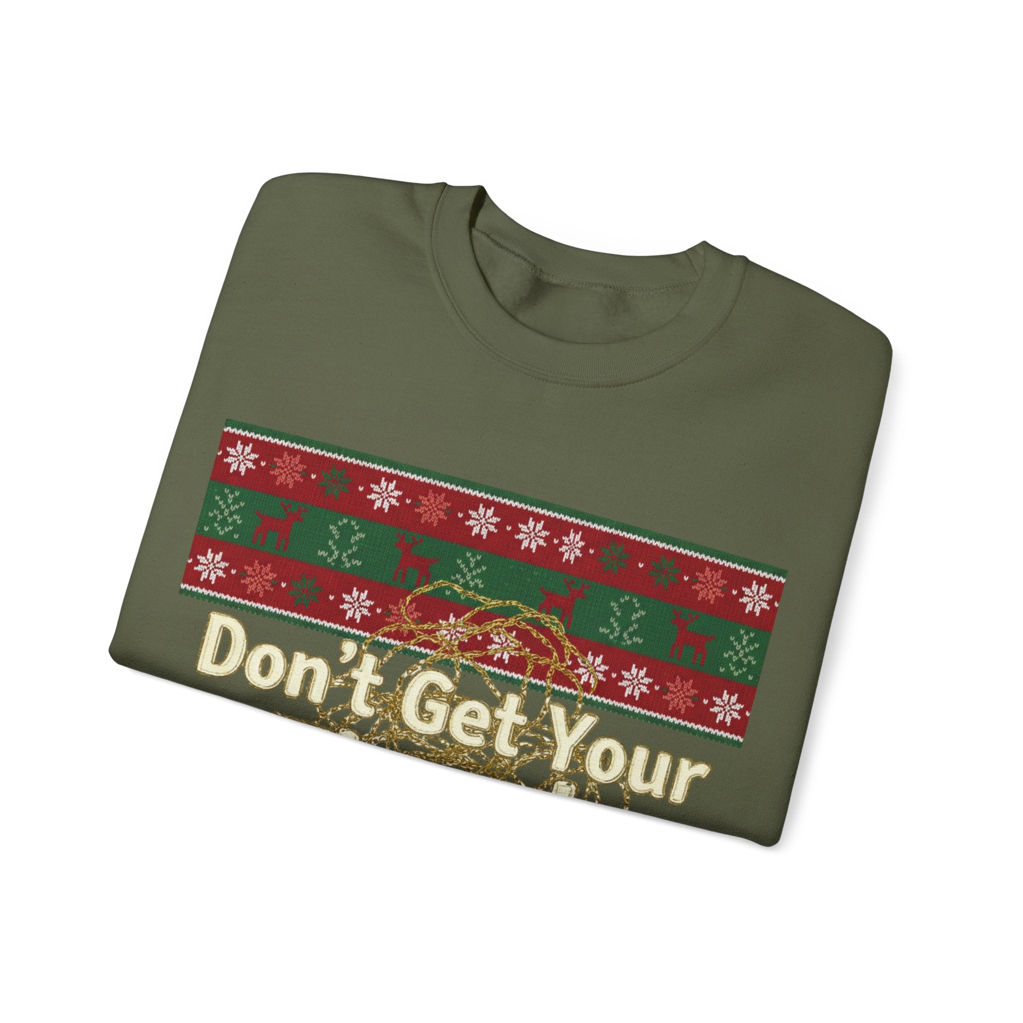 Ugly Xmas Jumper Sweatshirt — "Don't get your tinsel in a tangle" Christmas Crewneck
