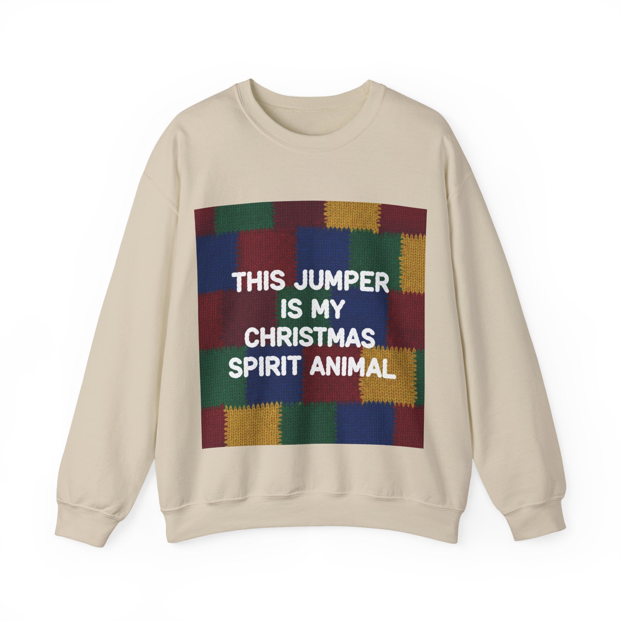 Ugly Xmas Jumper Sweatshirt — "This Jumper is my Christmas Spirit Animal" Christmas Crewneck