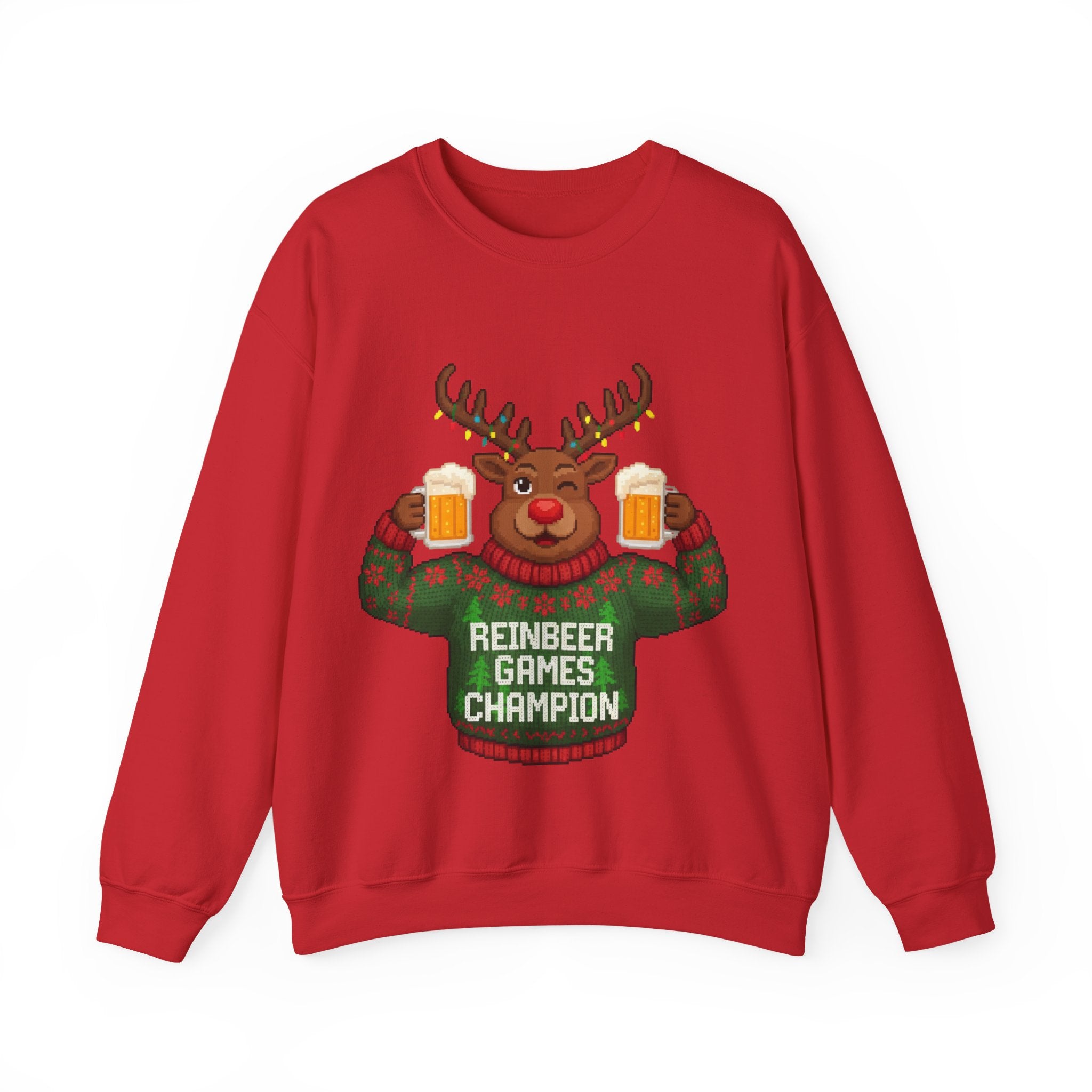 Ugly Xmas Jumper Sweatshirt — "Reinbeer Games Champion" Christmas Crewneck