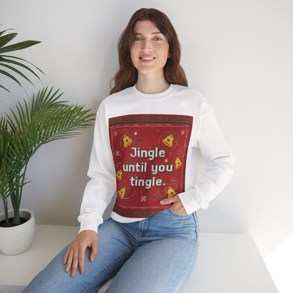 Ugly Xmas Jumper Sweatshirt — "Jingle until you" Christmas Crewneck