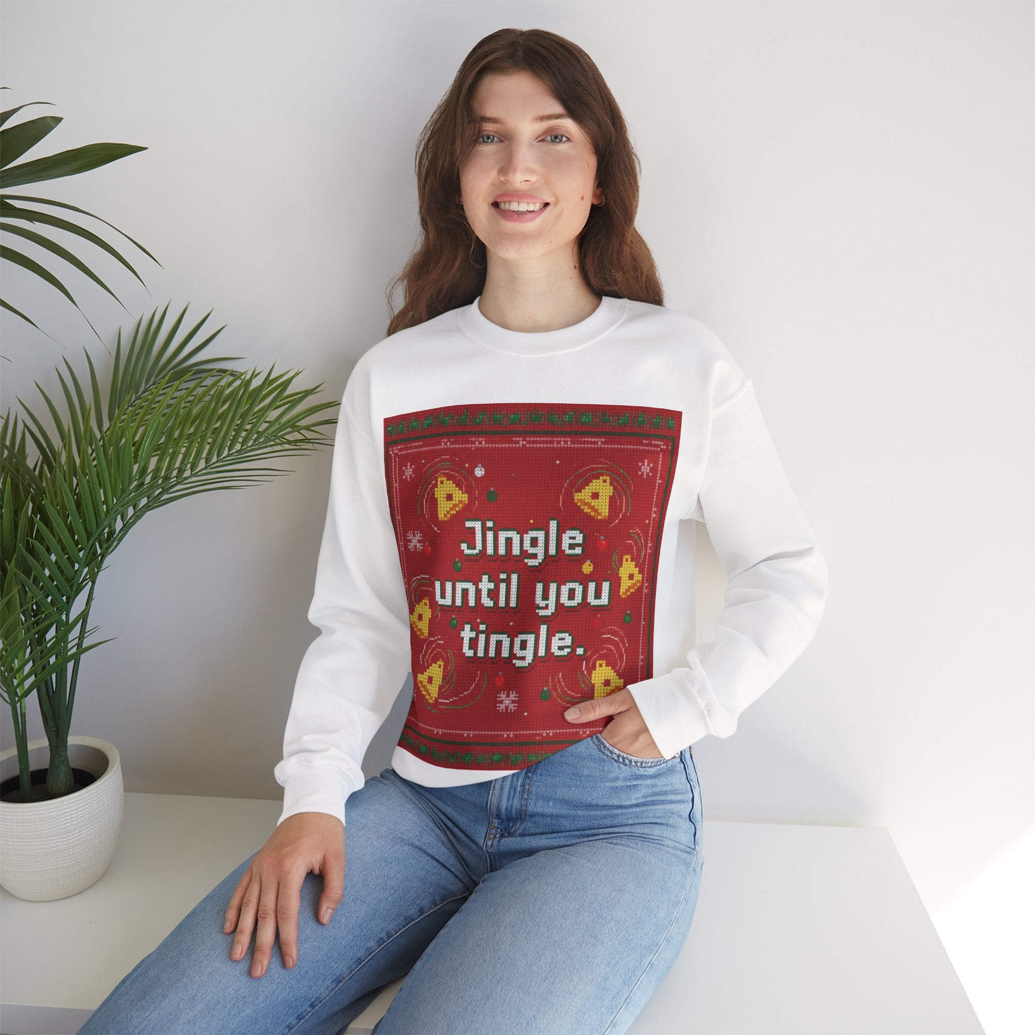 Ugly Xmas Jumper Sweatshirt — "Jingle until you" Christmas Crewneck