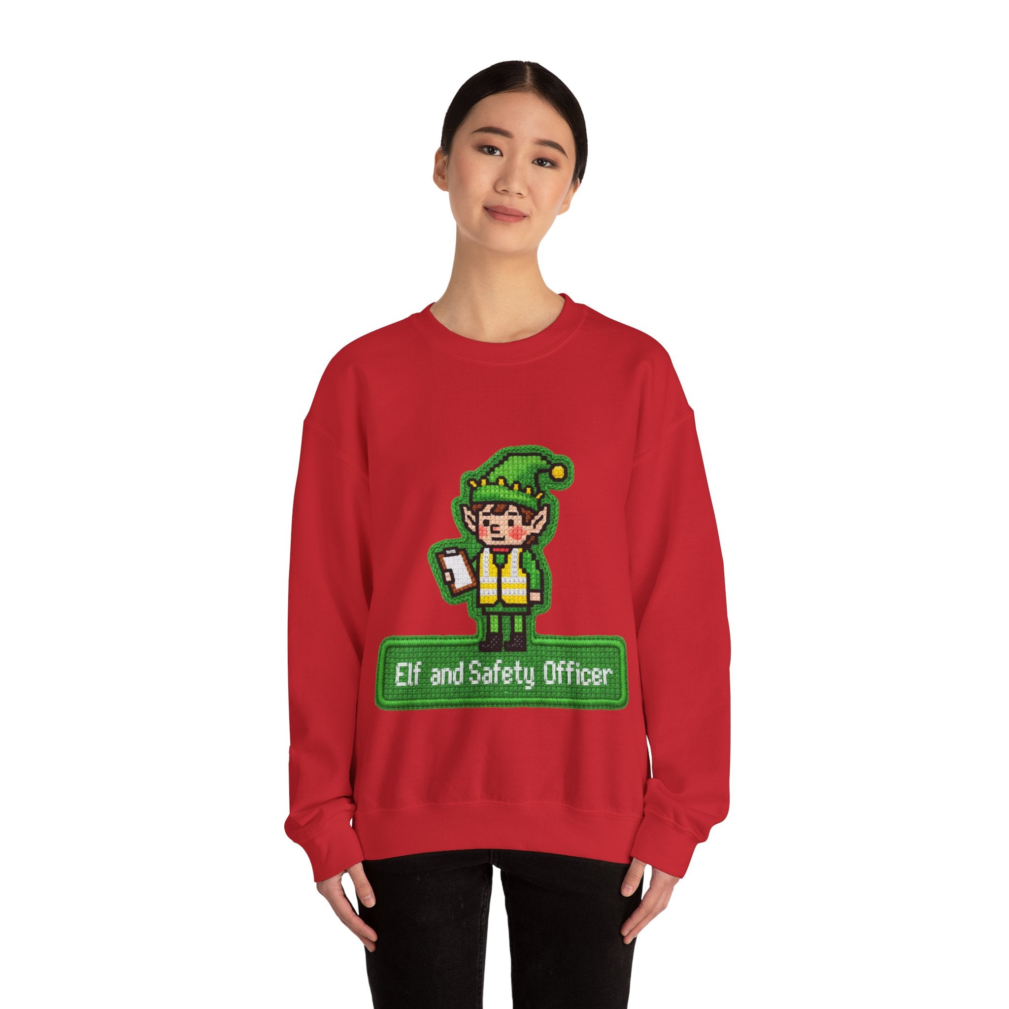 Ugly Xmas Jumper Sweatshirt — "Elf and Safety" Christmas Crewneck