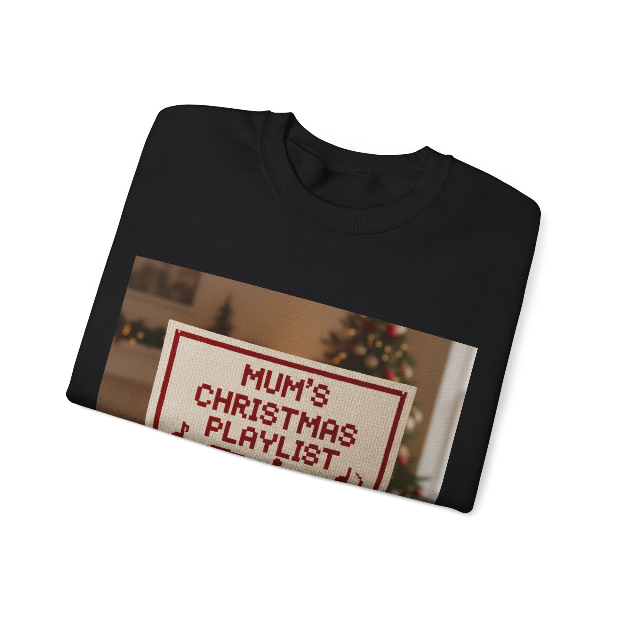 Christmas Playlist Sweatshirt — "Mum's Christmas Playlist On Repeat" Crewneck