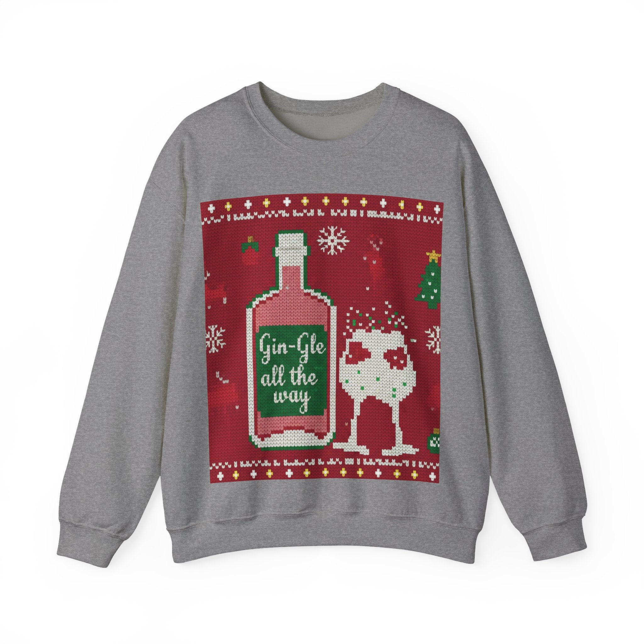 Ugly Xmas Jumper Sweatshirt — "Gin-Gle All the Way" Christmas Crewneck