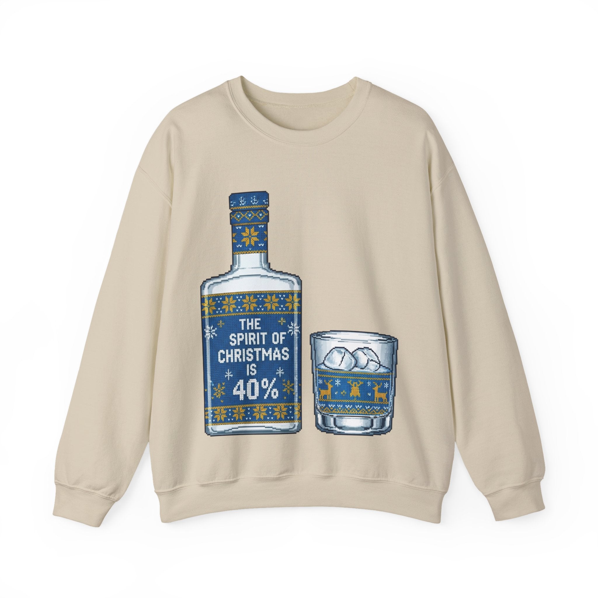 Ugly Xmas Jumper Sweatshirt — "40% Spirit of Christmas" Christmas Crewneck