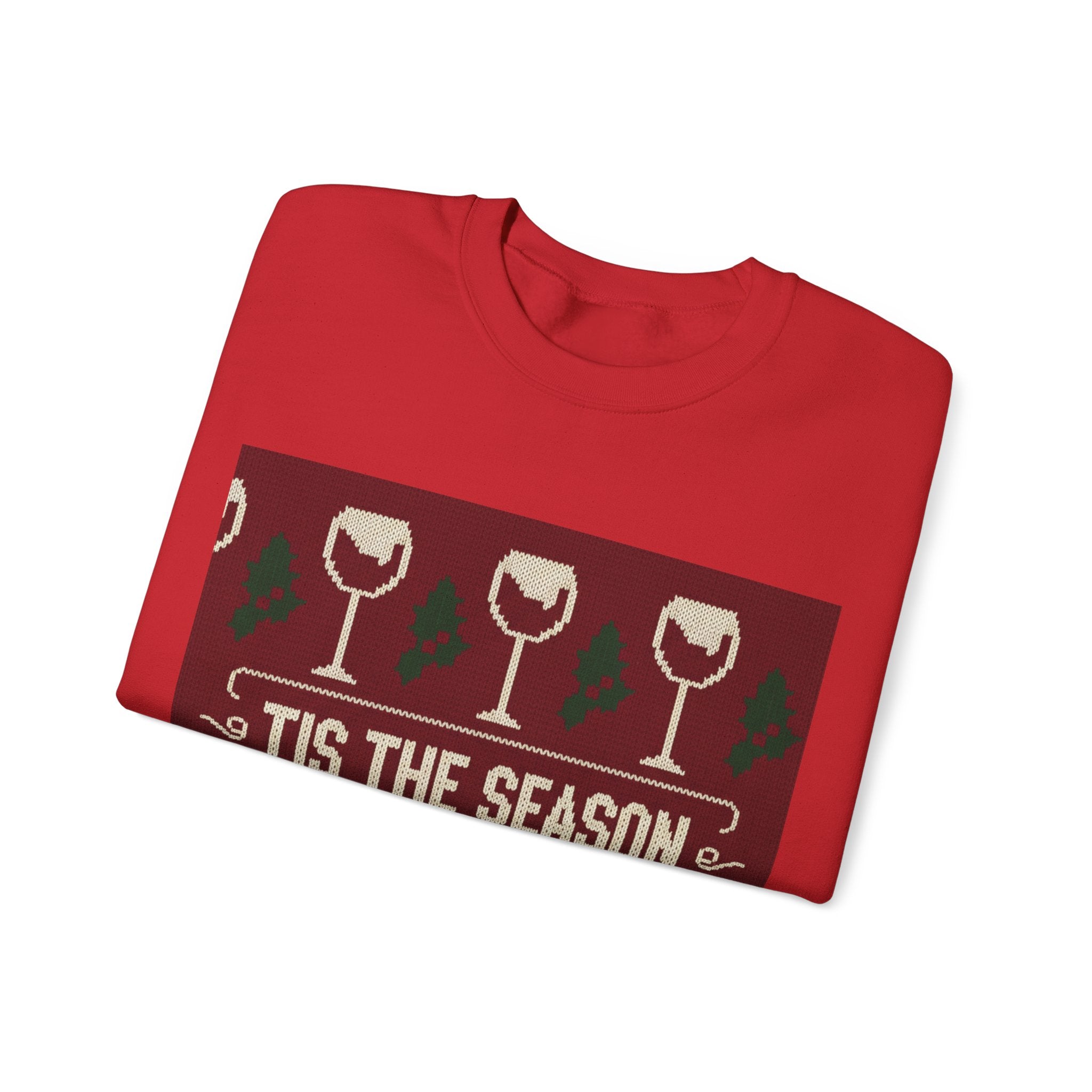 Ugly Xmas Jumper Sweatshirt — "Tis the Season to be Tipsy" Christmas Crewneck