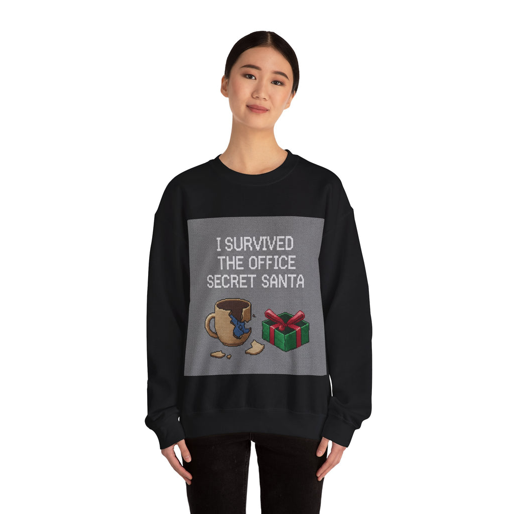 Ugly Christmas Jumper  — I Survived the Office Secret Santa Crewneck