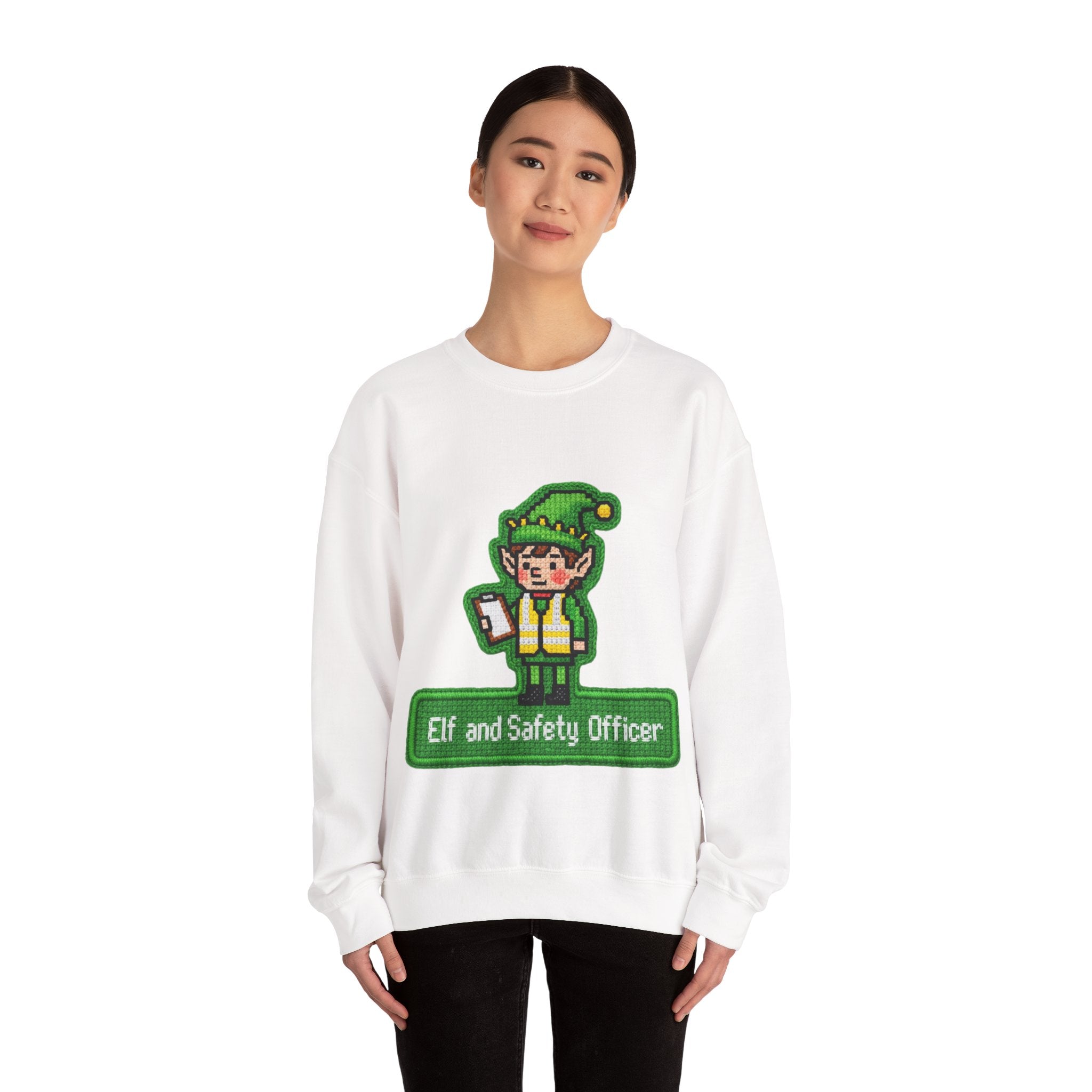 Ugly Xmas Jumper Sweatshirt — "Elf and Safety" Christmas Crewneck
