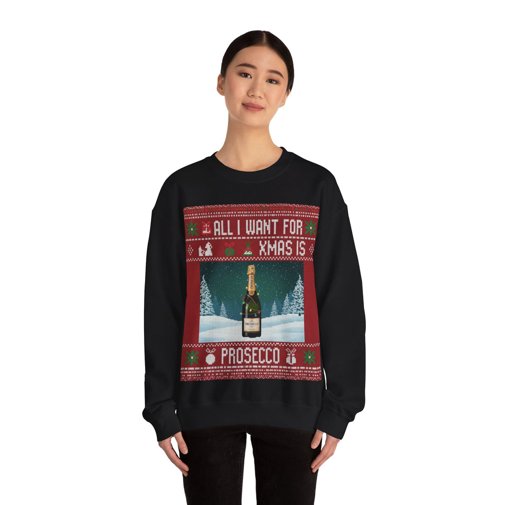 Ugly Xmas Jumper Sweatshirt — "All I want for Xmas is" Christmas Crewneck