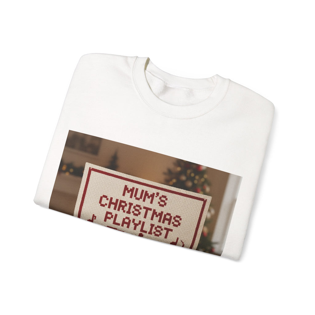 Christmas Playlist Sweatshirt — "Mum's Christmas Playlist On Repeat" Crewneck
