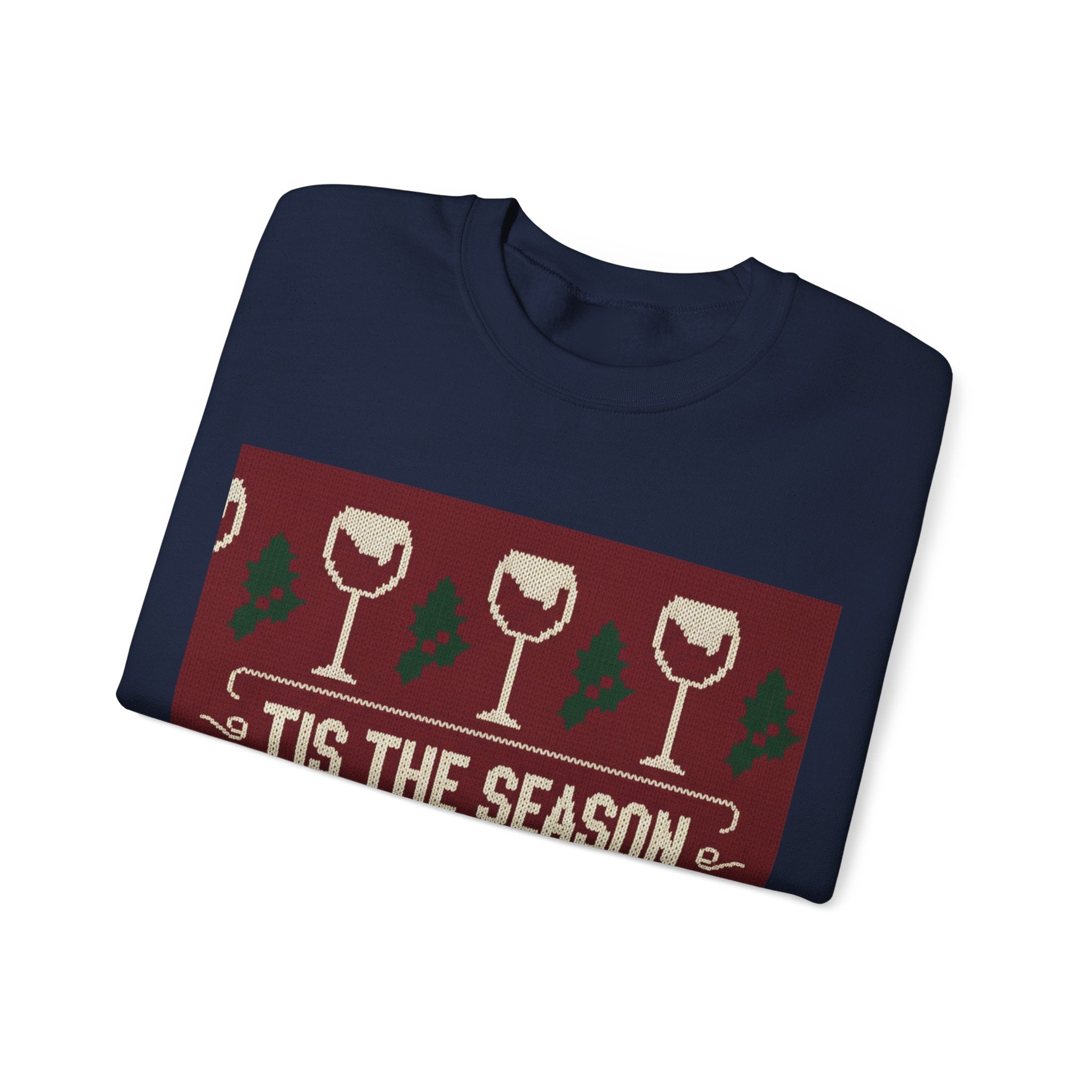 Ugly Xmas Jumper Sweatshirt — "Tis the Season to be Tipsy" Christmas Crewneck