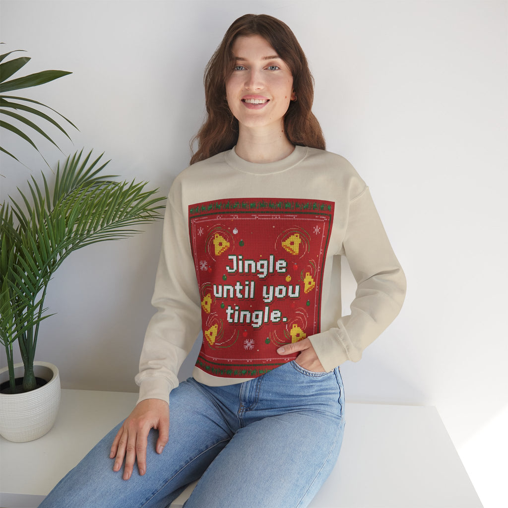 Ugly Xmas Jumper Sweatshirt — "Jingle until you" Christmas Crewneck