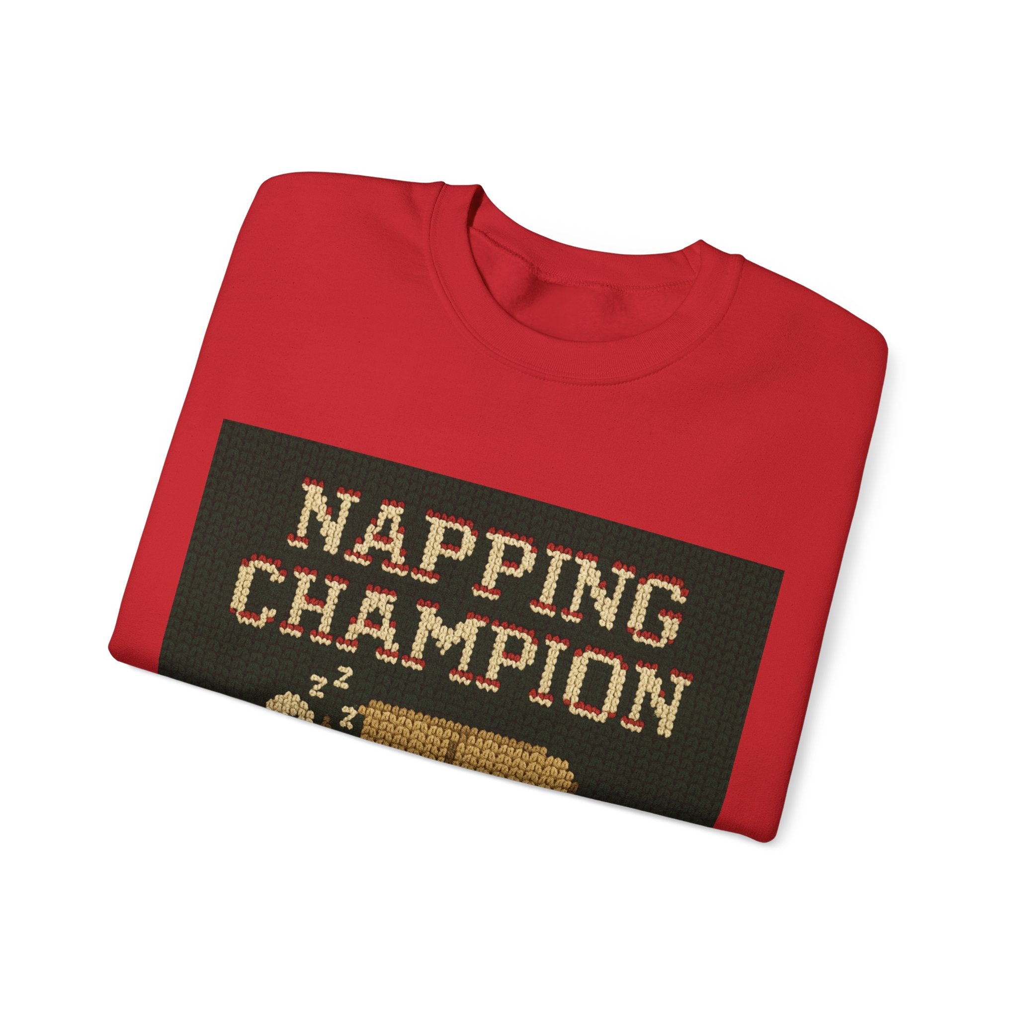 Ugly Xmas Jumper Sweatshirt — "Napping Champion since 1997" Christmas Crewneck