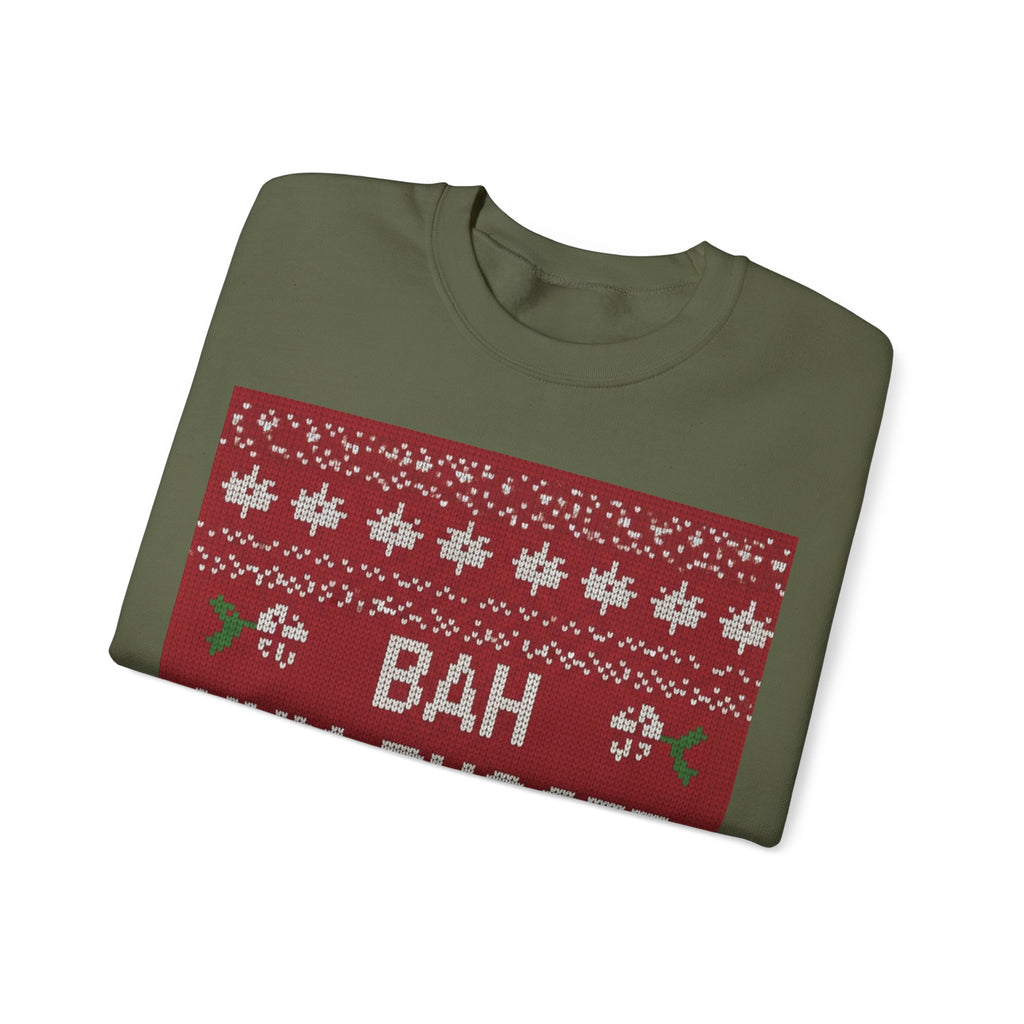Ugly Xmas Jumper Sweatshirt — "Bah Hum Bugger" Christmas Crewneck
