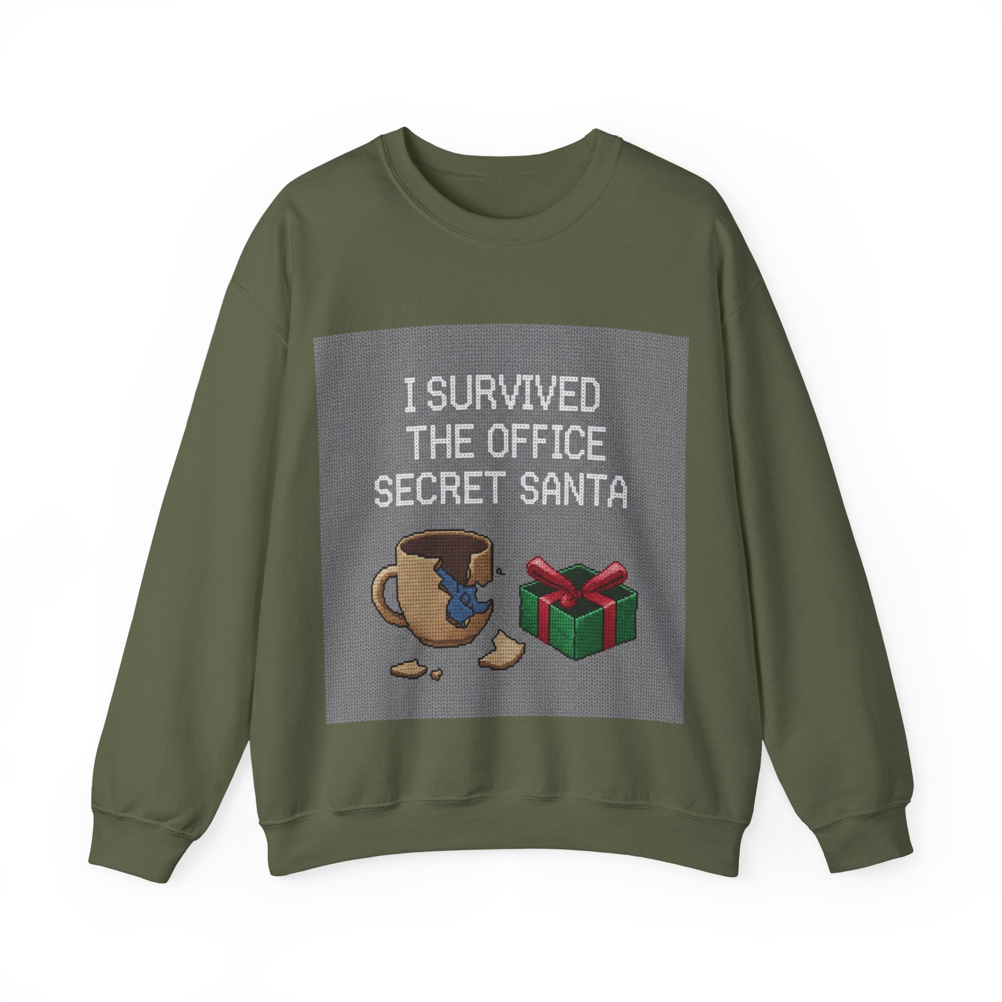 Ugly Christmas Jumper  — I Survived the Office Secret Santa Crewneck