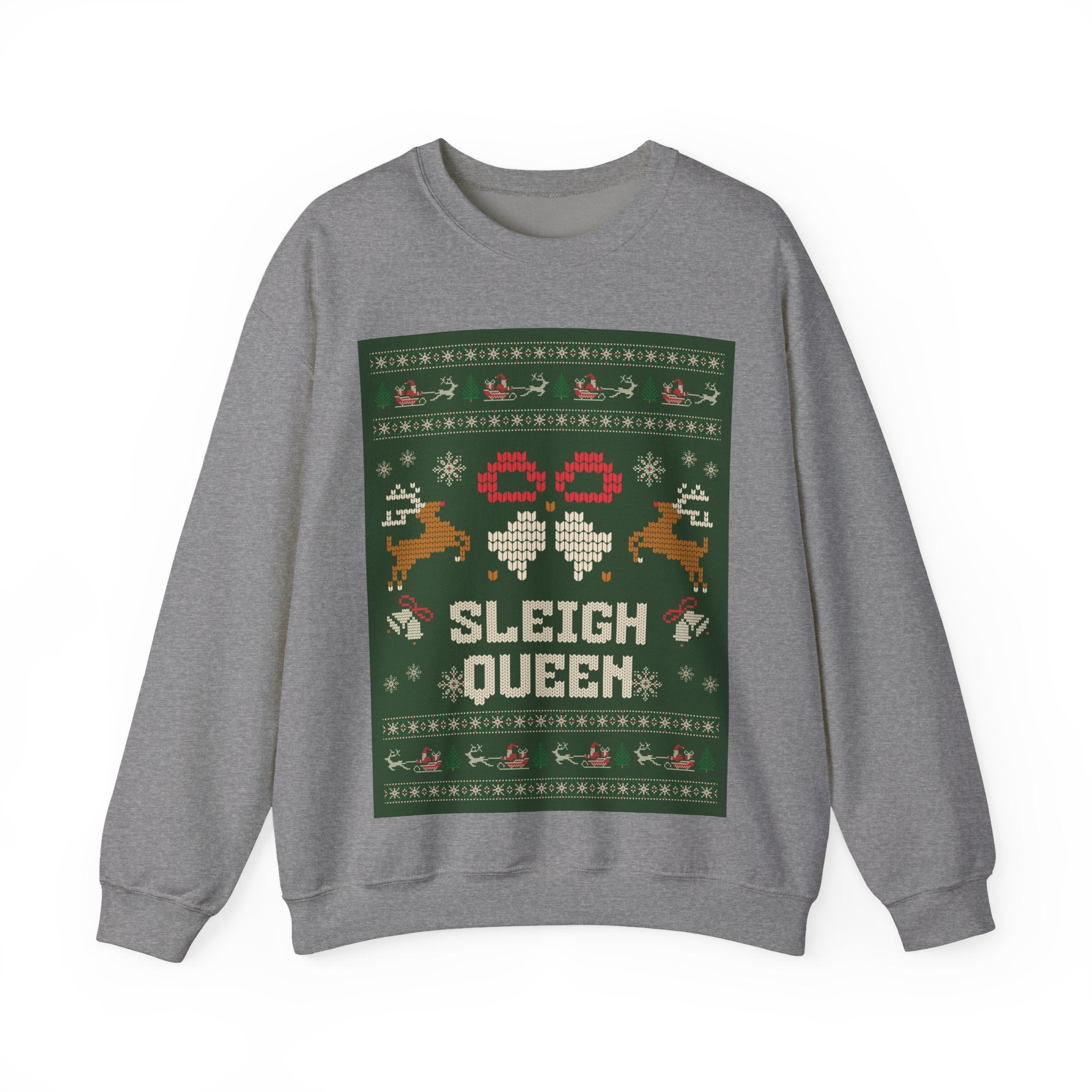 Ugly Xmas Jumper Sweatshirt — "Sleigh Queen" Christmas Crewneck