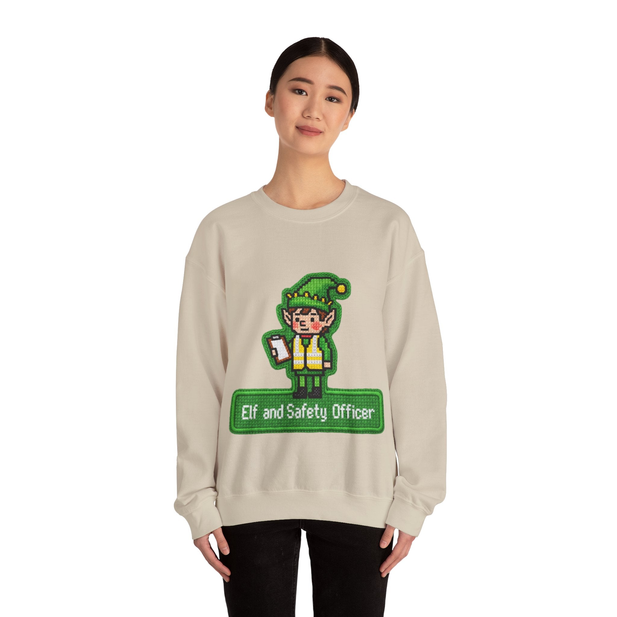 Ugly Xmas Jumper Sweatshirt — "Elf and Safety" Christmas Crewneck
