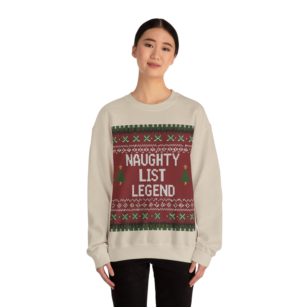 Ugly Xmas Jumper Sweatshirt — "Naughty List Legend" Christmas Crewneck