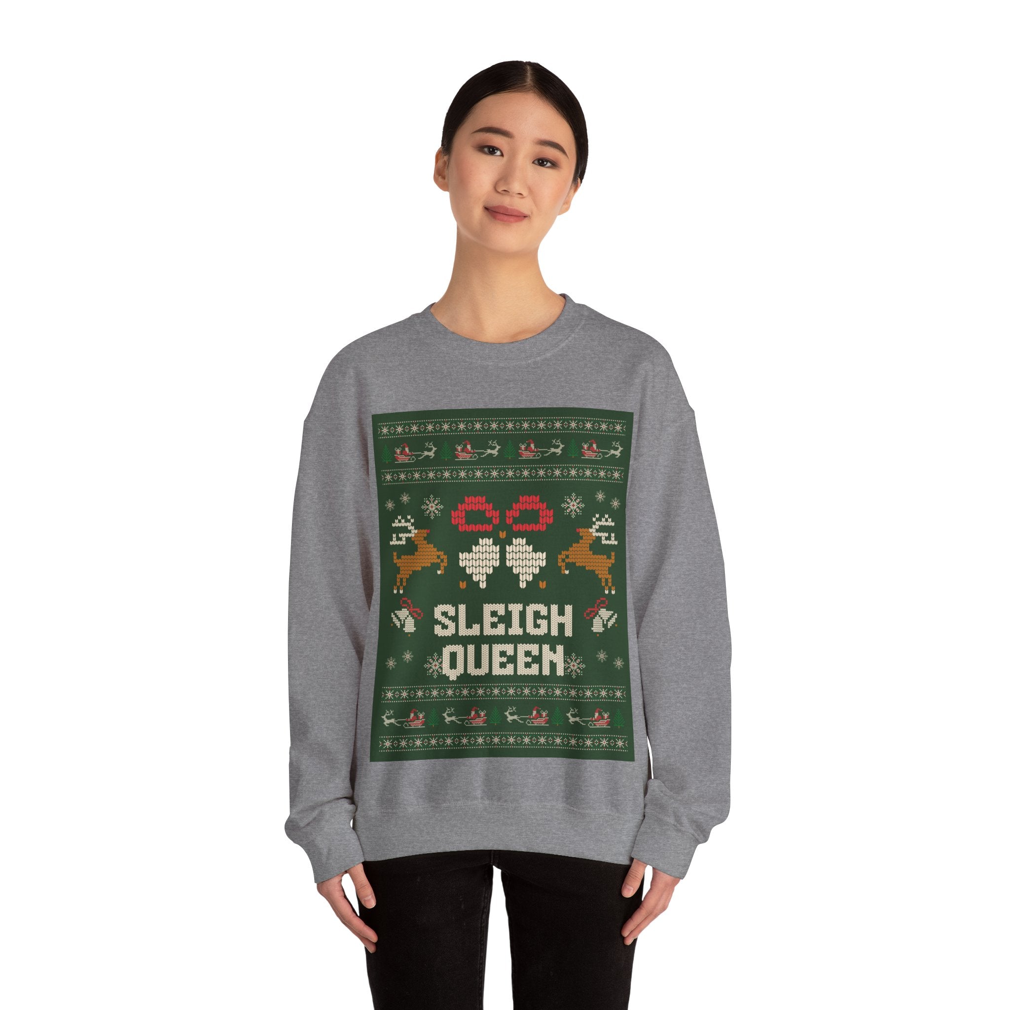 Ugly Xmas Jumper Sweatshirt — "Sleigh Queen" Christmas Crewneck