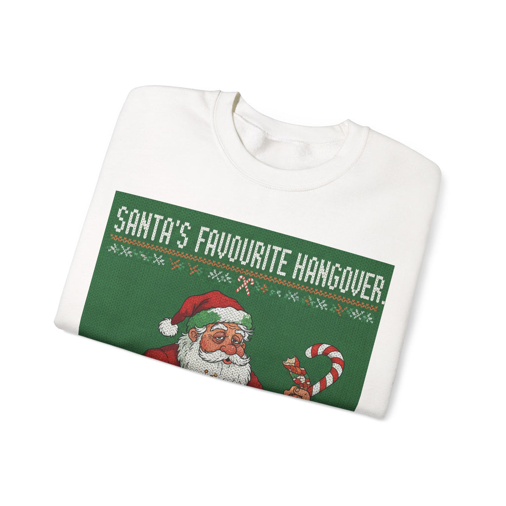 Ugly Xmas Jumper Sweatshirt — "Santas Favourite Hangover" Christmas Crewneck