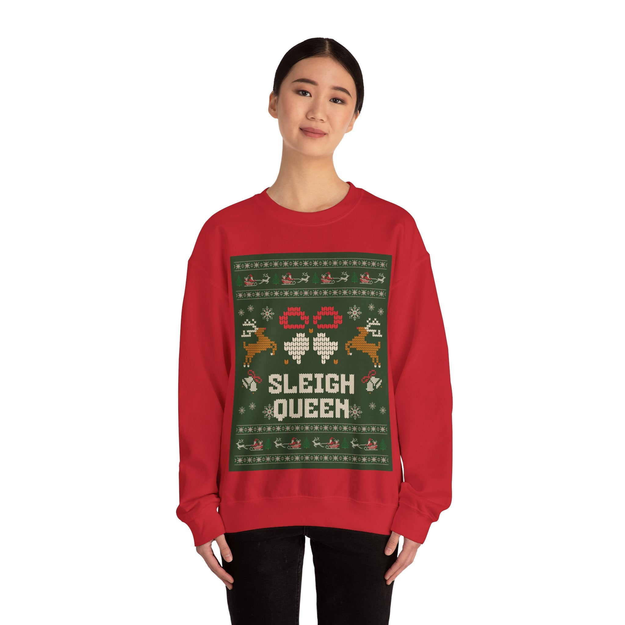 Ugly Xmas Jumper Sweatshirt — "Sleigh Queen" Christmas Crewneck