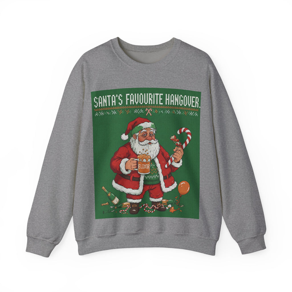 Ugly Xmas Jumper Sweatshirt — "Santas Favourite Hangover" Christmas Crewneck