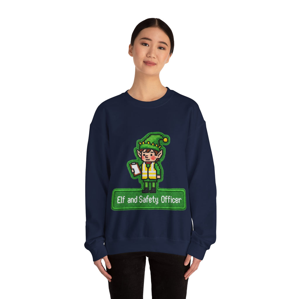 Ugly Xmas Jumper Sweatshirt — "Elf and Safety" Christmas Crewneck