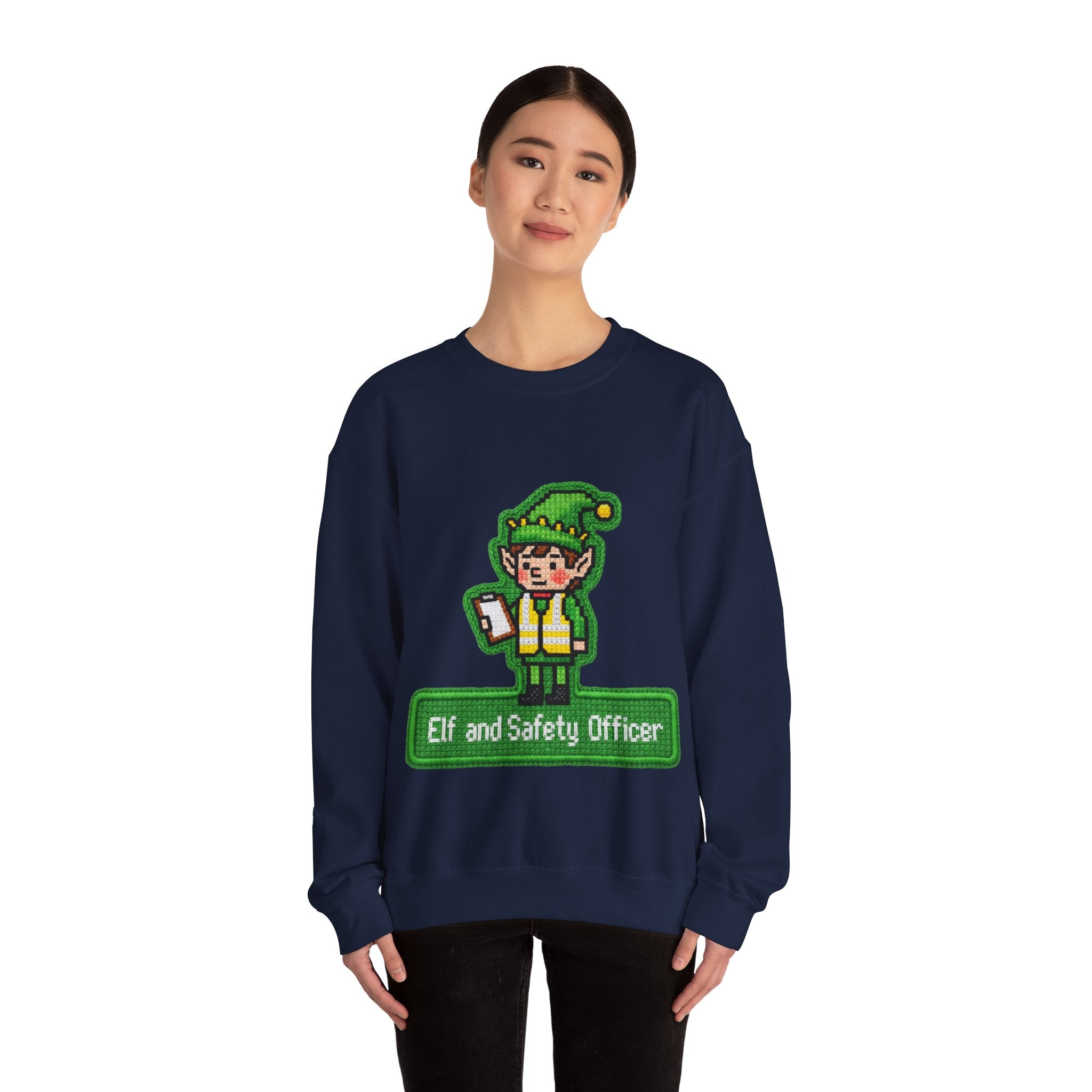 Ugly Xmas Jumper Sweatshirt — "Elf and Safety" Christmas Crewneck