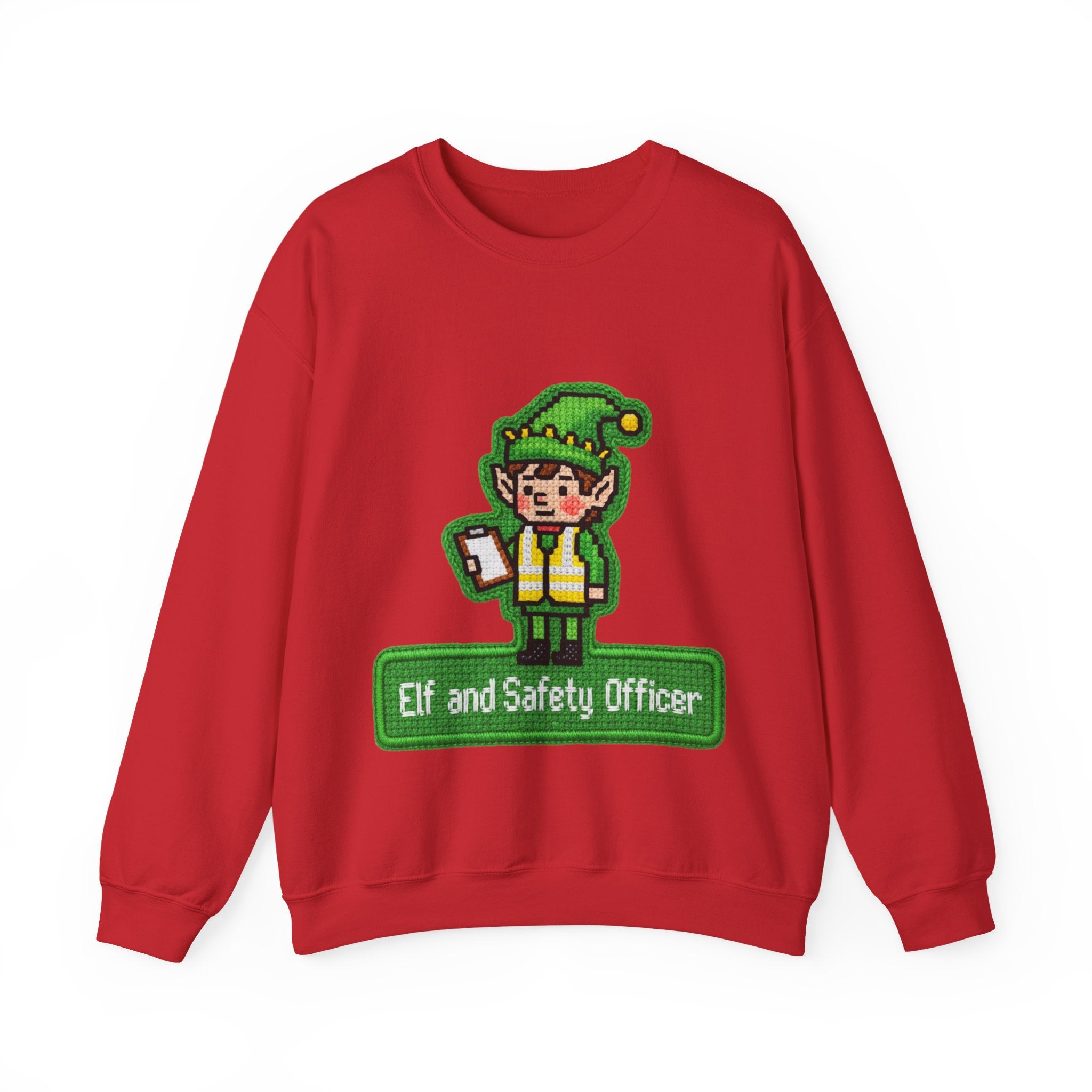 Ugly Xmas Jumper Sweatshirt — "Elf and Safety" Christmas Crewneck