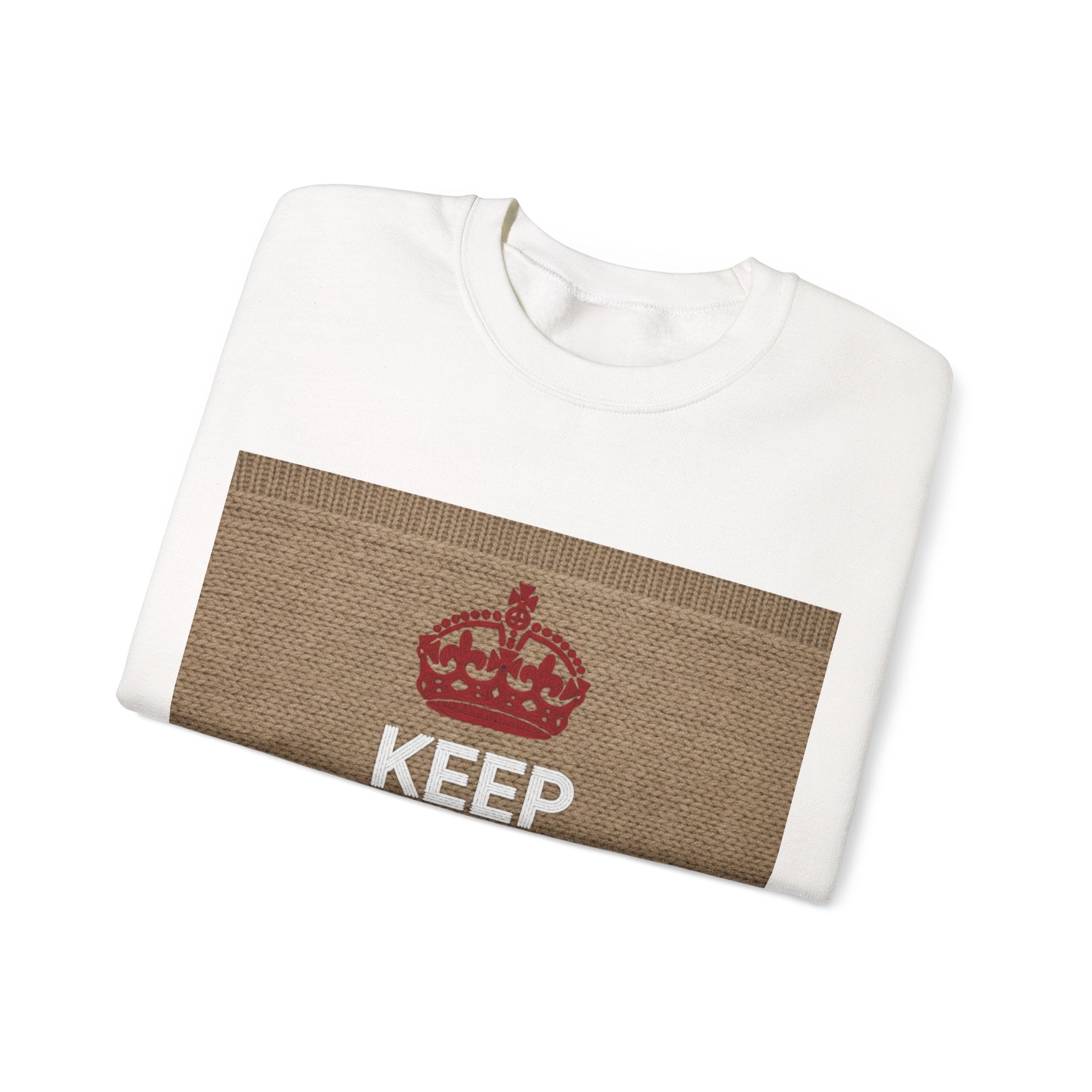 Ugly Xmas Jumper Sweatshirt — "KEEP CALM AND PASS THE STUFFING" Christmas Crewneck