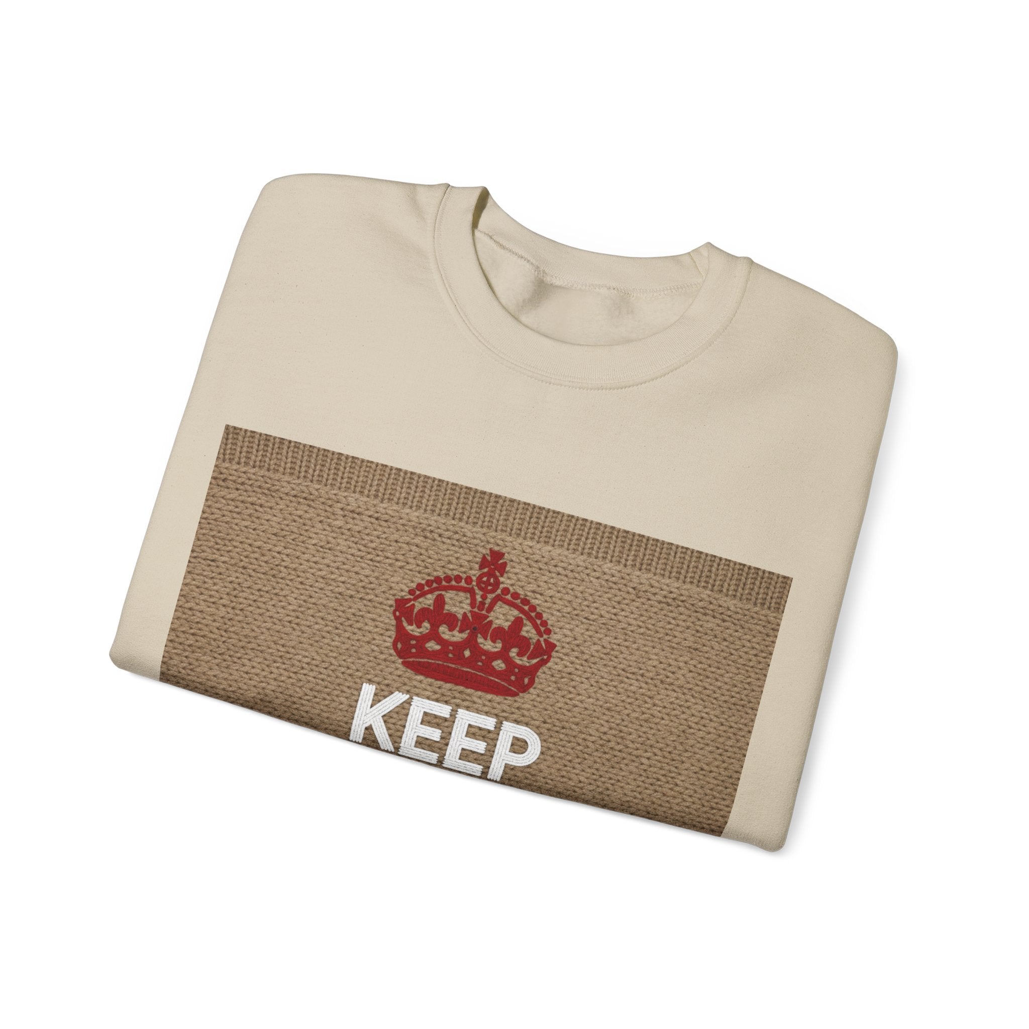 Ugly Xmas Jumper Sweatshirt — "KEEP CALM AND PASS THE STUFFING" Christmas Crewneck