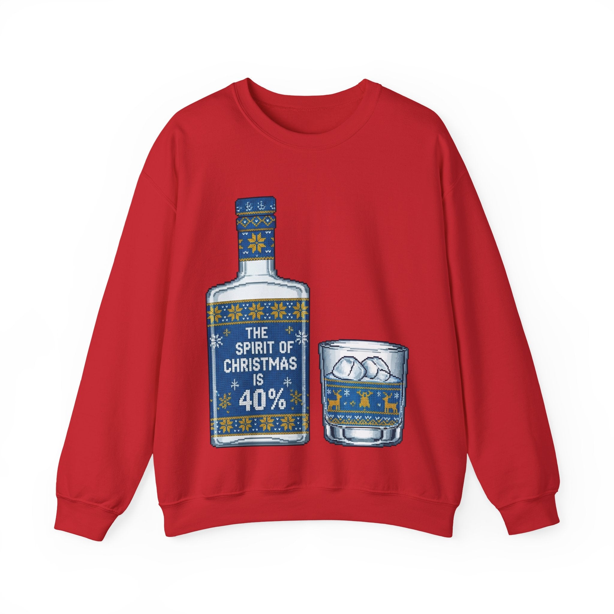 Ugly Xmas Jumper Sweatshirt — "40% Spirit of Christmas" Christmas Crewneck