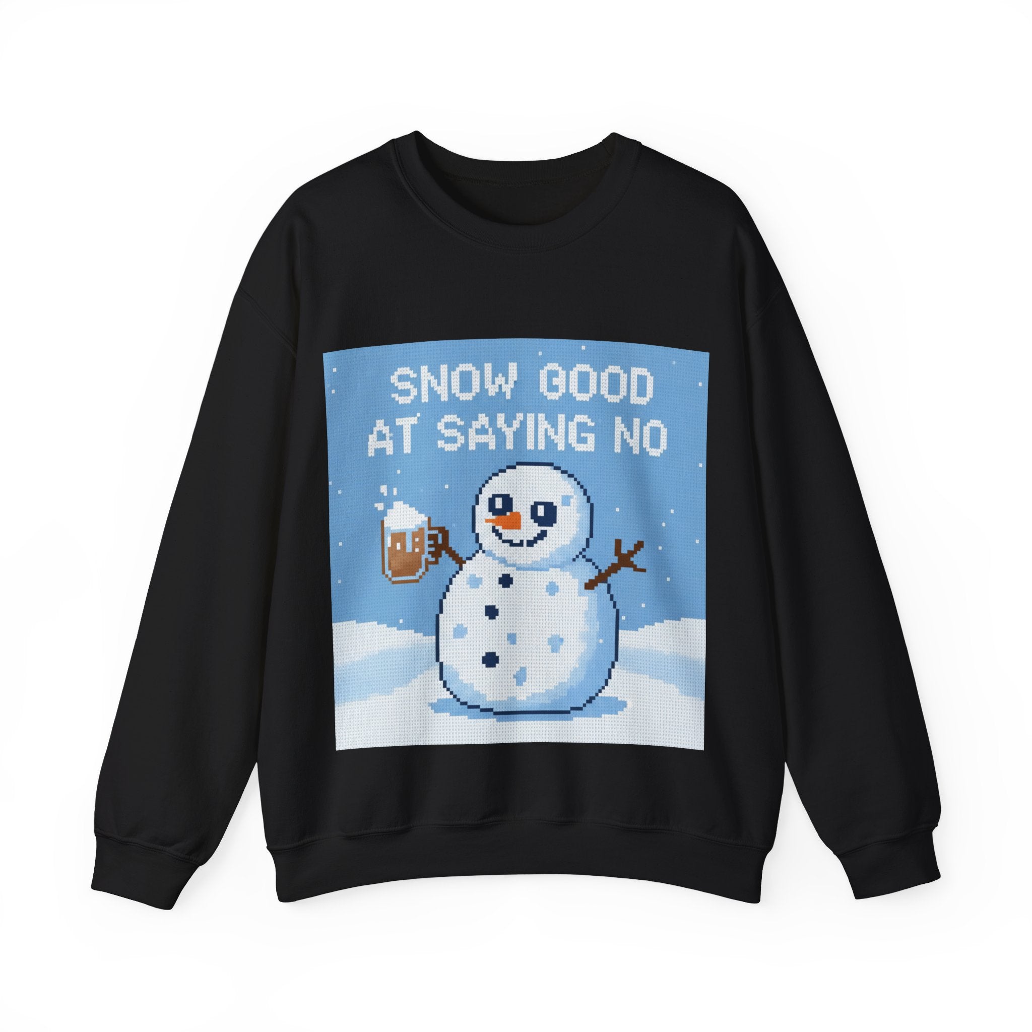 Ugly Xmas Jumper Sweatshirt — "Snow good at saying no" Christmas Crewneck